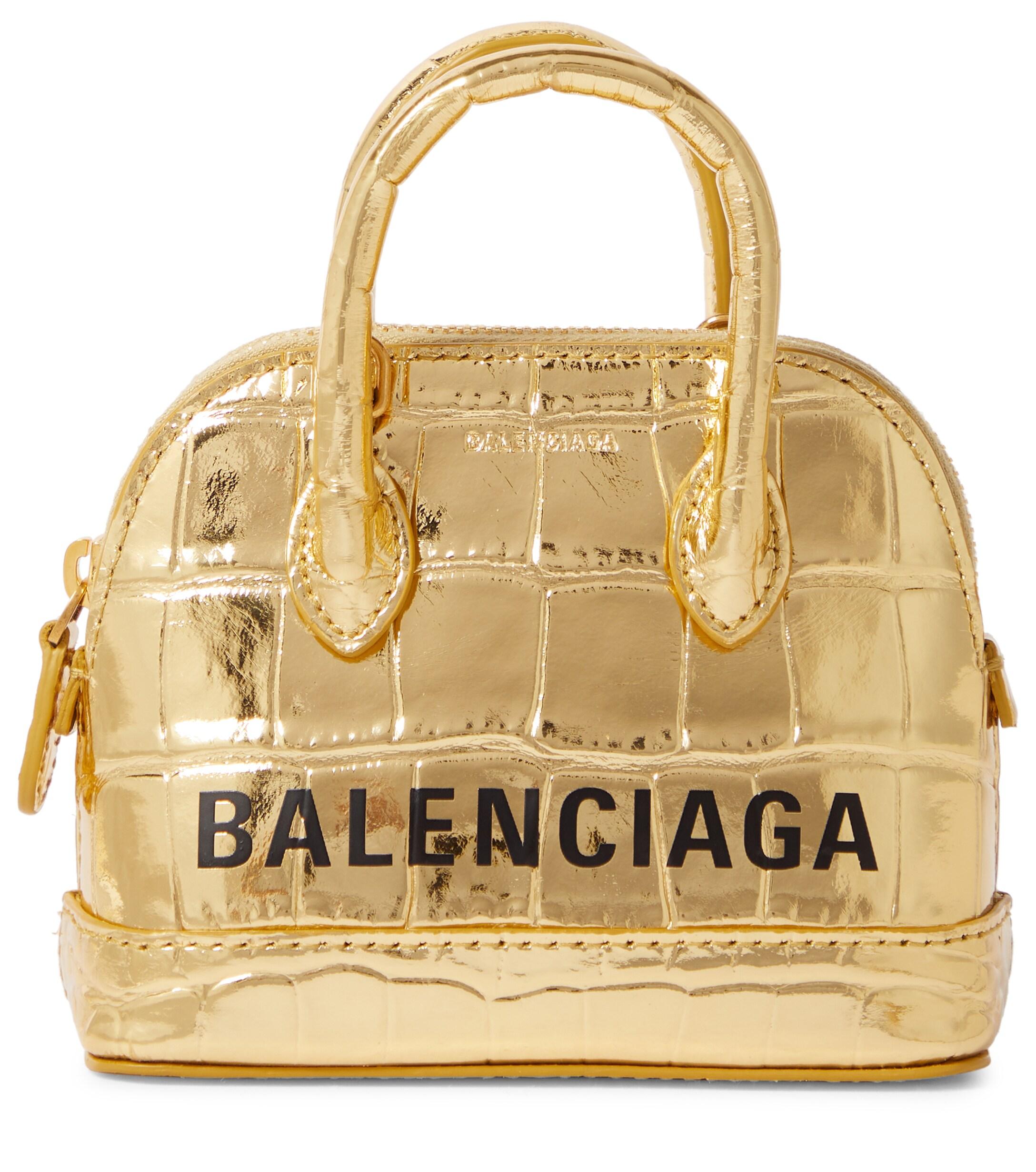 Balenciaga Ville Mini Leather Shoulder Bag in Metallic | Lyst