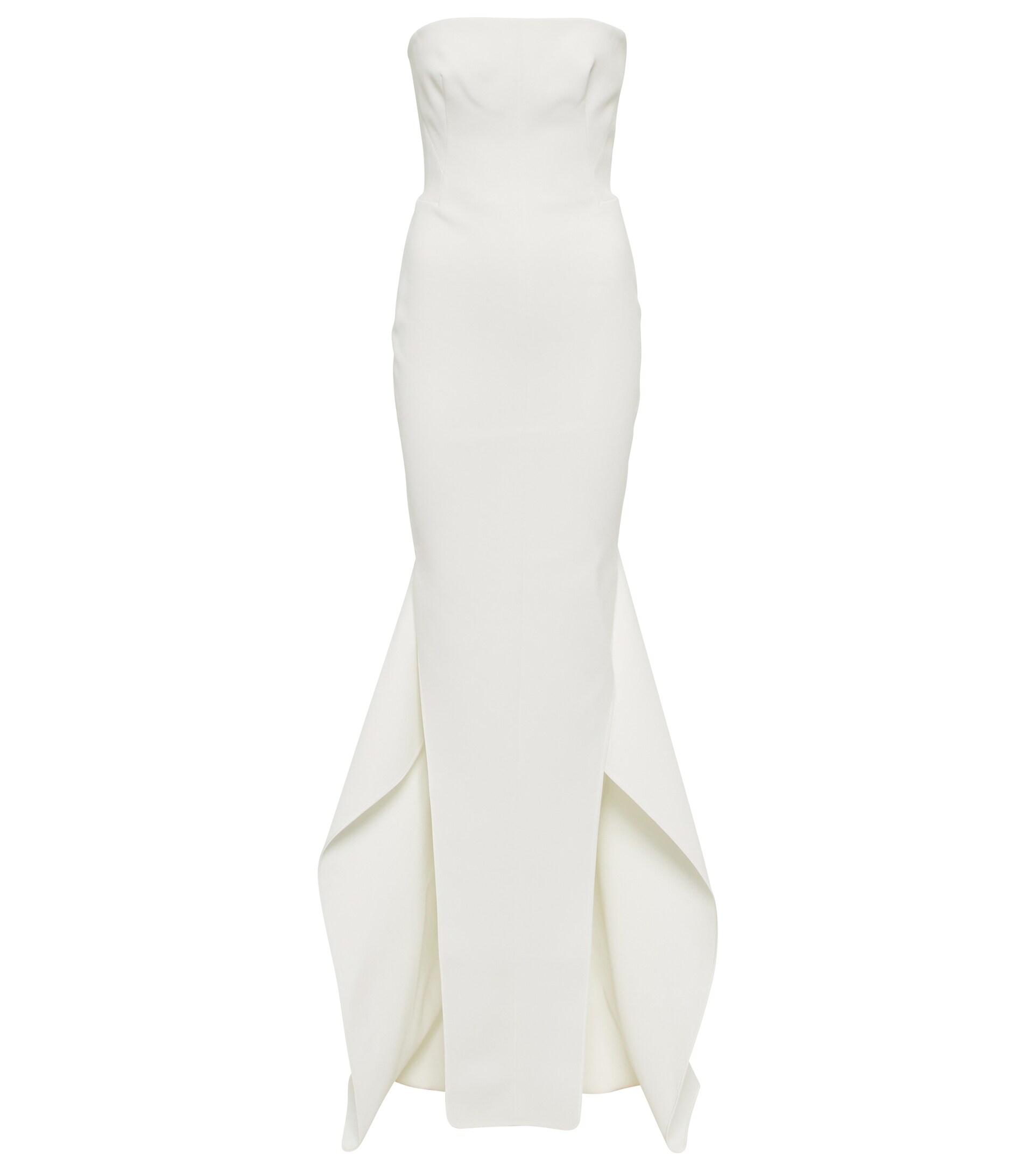 Maticevski Notorious Strapless Crêpe Gown in White | Lyst