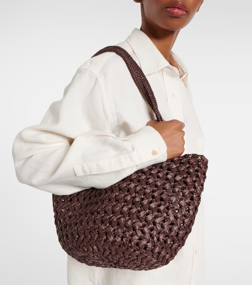 The Row Estelle Raffia Tote Bag in Brown | Lyst