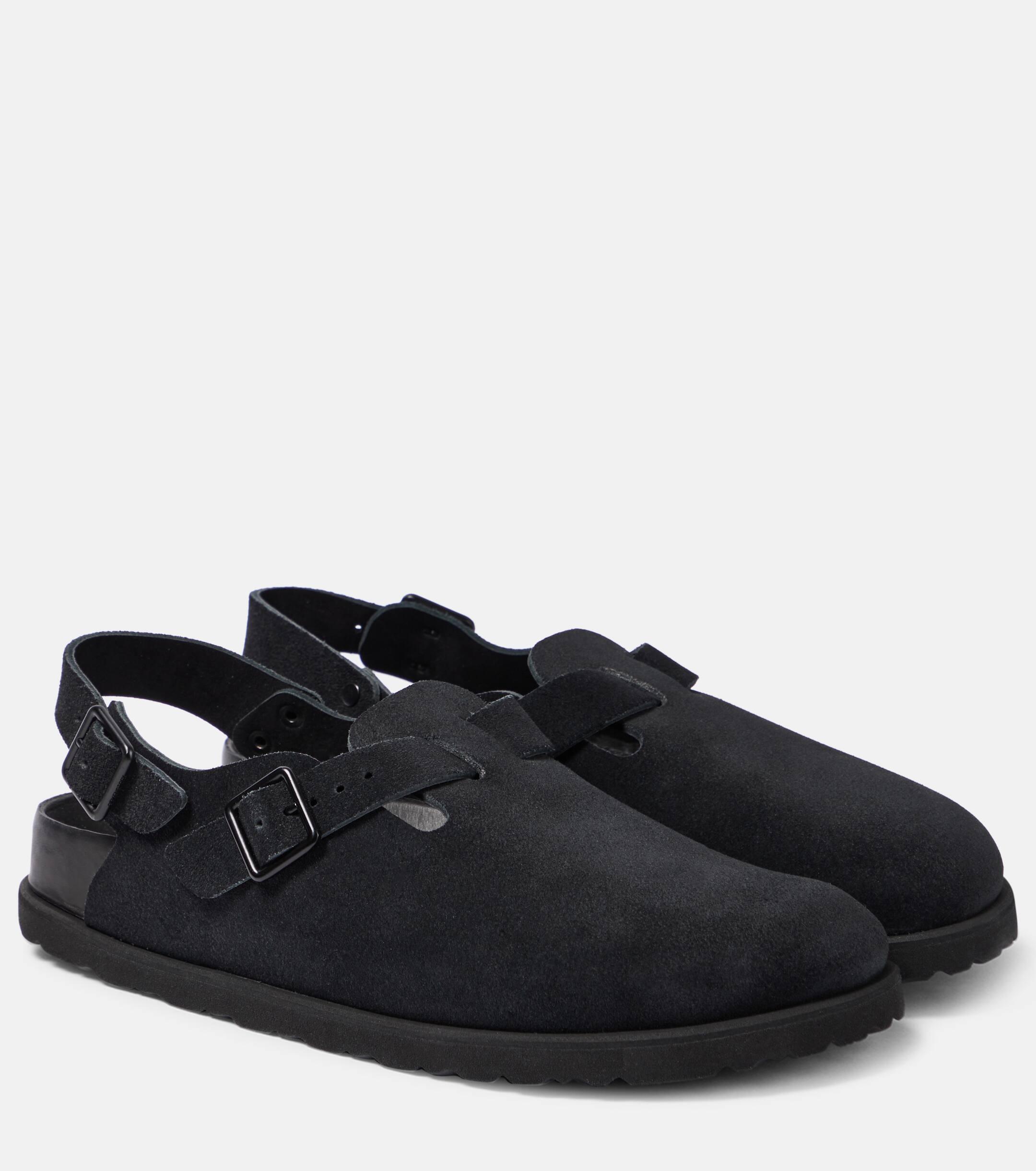 Birkenstock Tokio Suede Slingback Clogs in Black Lyst UK