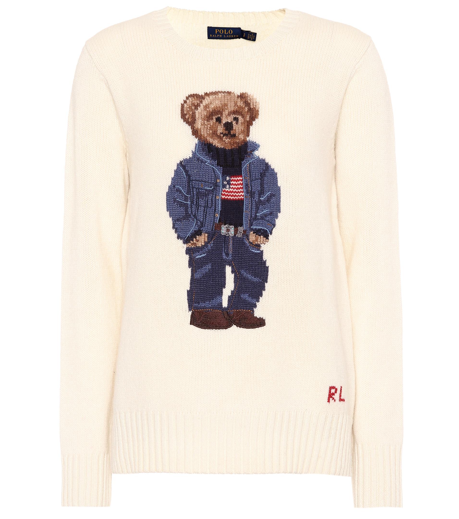 mens polo teddy bear sweater