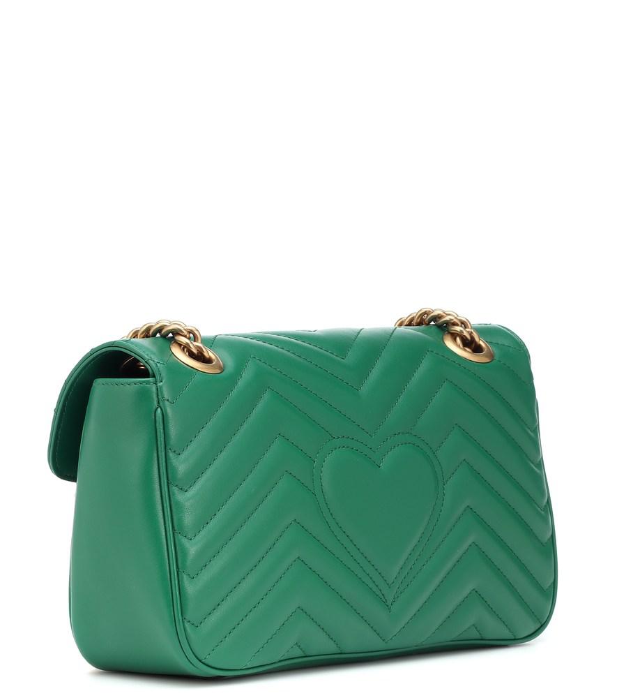 Borsa GG Marmont Small in pelle di Gucci in Verde | Lyst