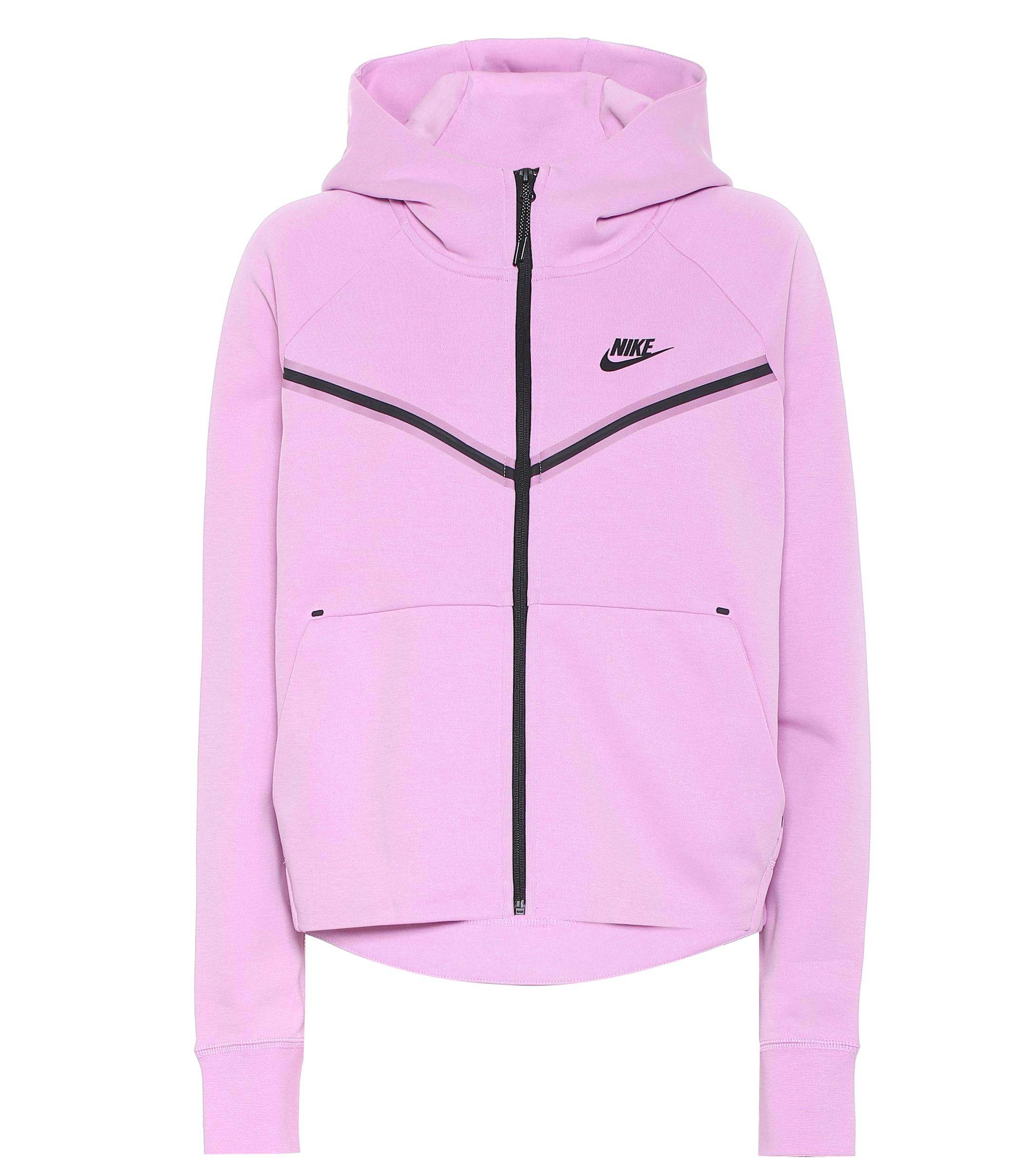 Nike Sportswear Tech Fleece Full Zip Long Sleeve In Pink Lyst Uk