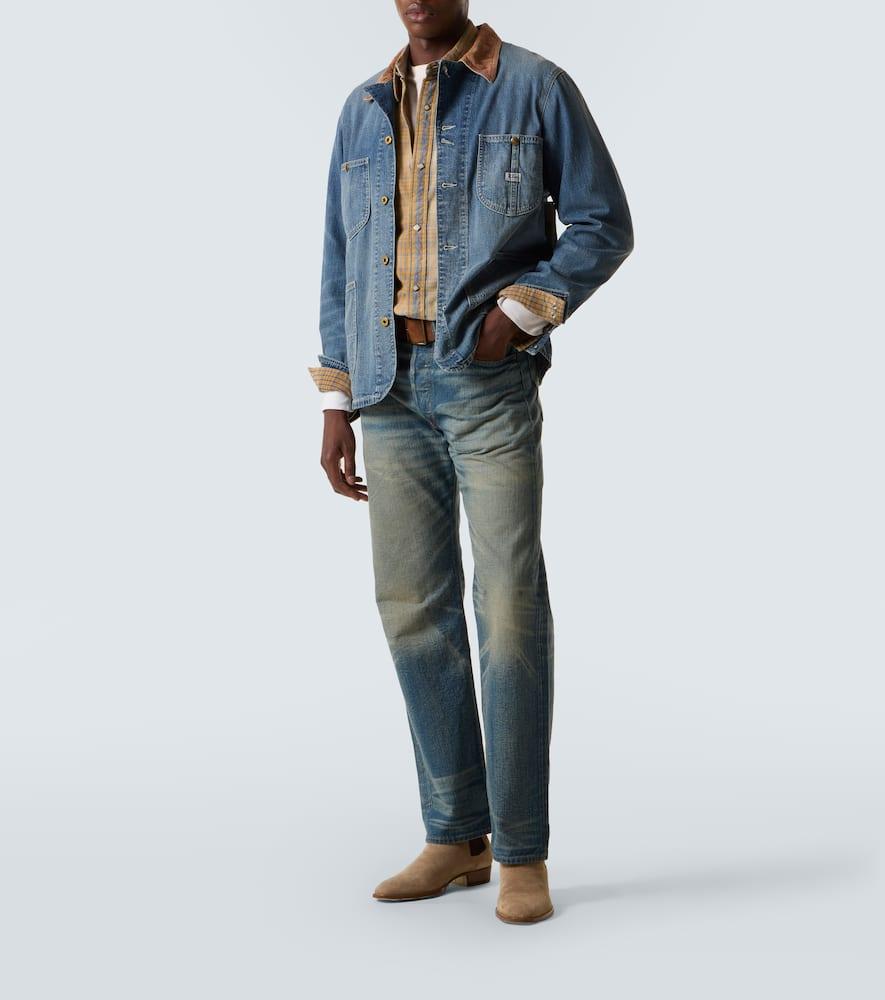 RRL ホワイトオーク デニム LOW STRAIGHT 30×30 RRL Ralph Lauren Jeans Mens 30x30 Beige Japanese Woven