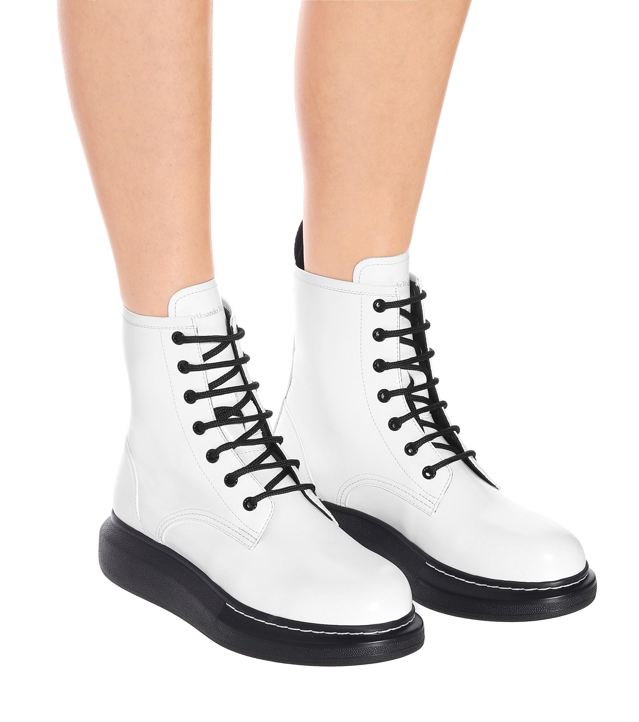 alexander mcqueen white boots