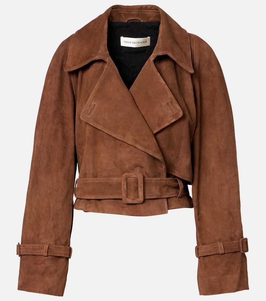 【関税込み】Nour Hammour ブラウン Bam スエードジャケット Suede Jackets - Nour Hammour