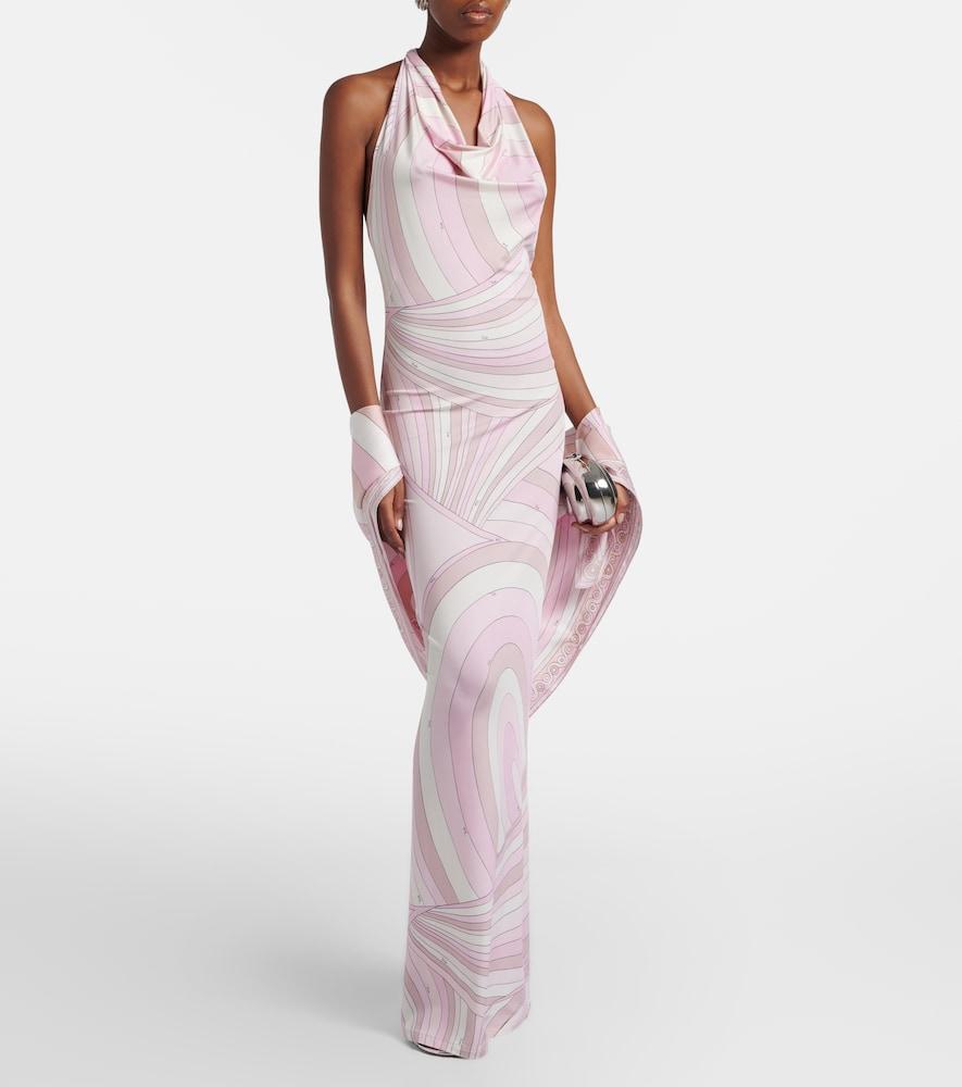 emilio pucci halter dress Abstract Detail Halter Mini Dress – edikted main image 0