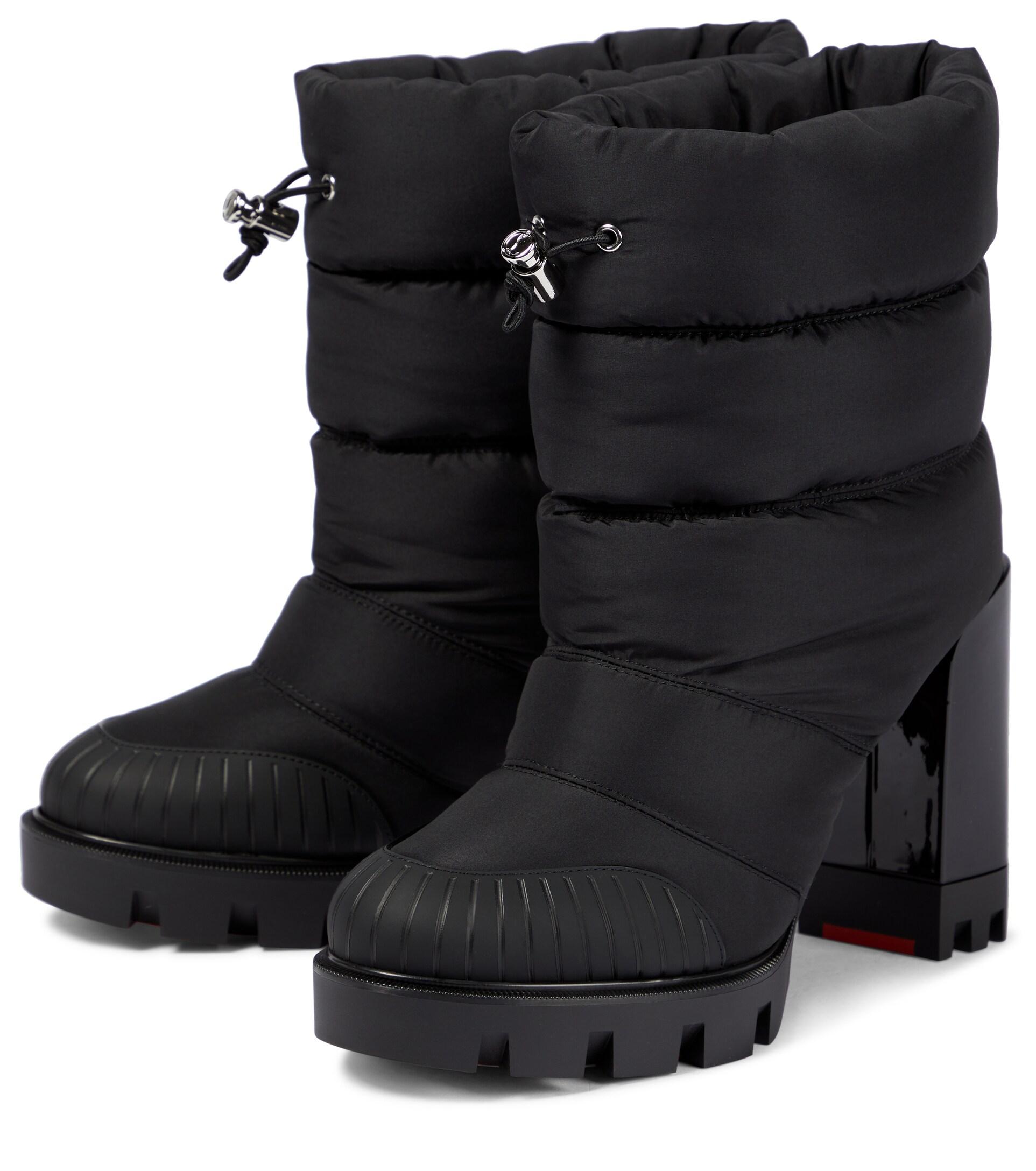 Christian Louboutin Synthetic Oriona Lug 100 Ankle Boots in Black 