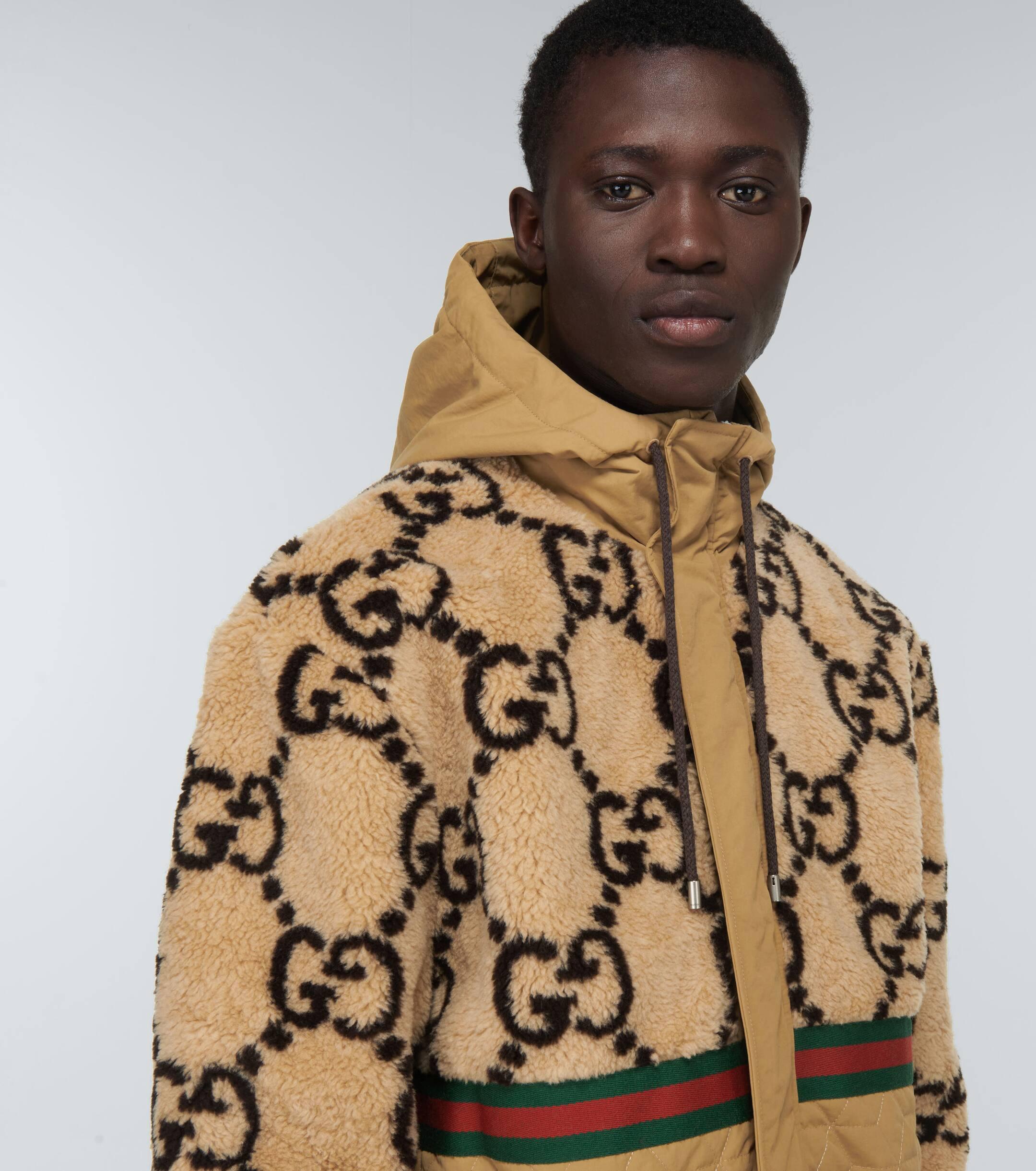 Gucci faux fur best sale jacket