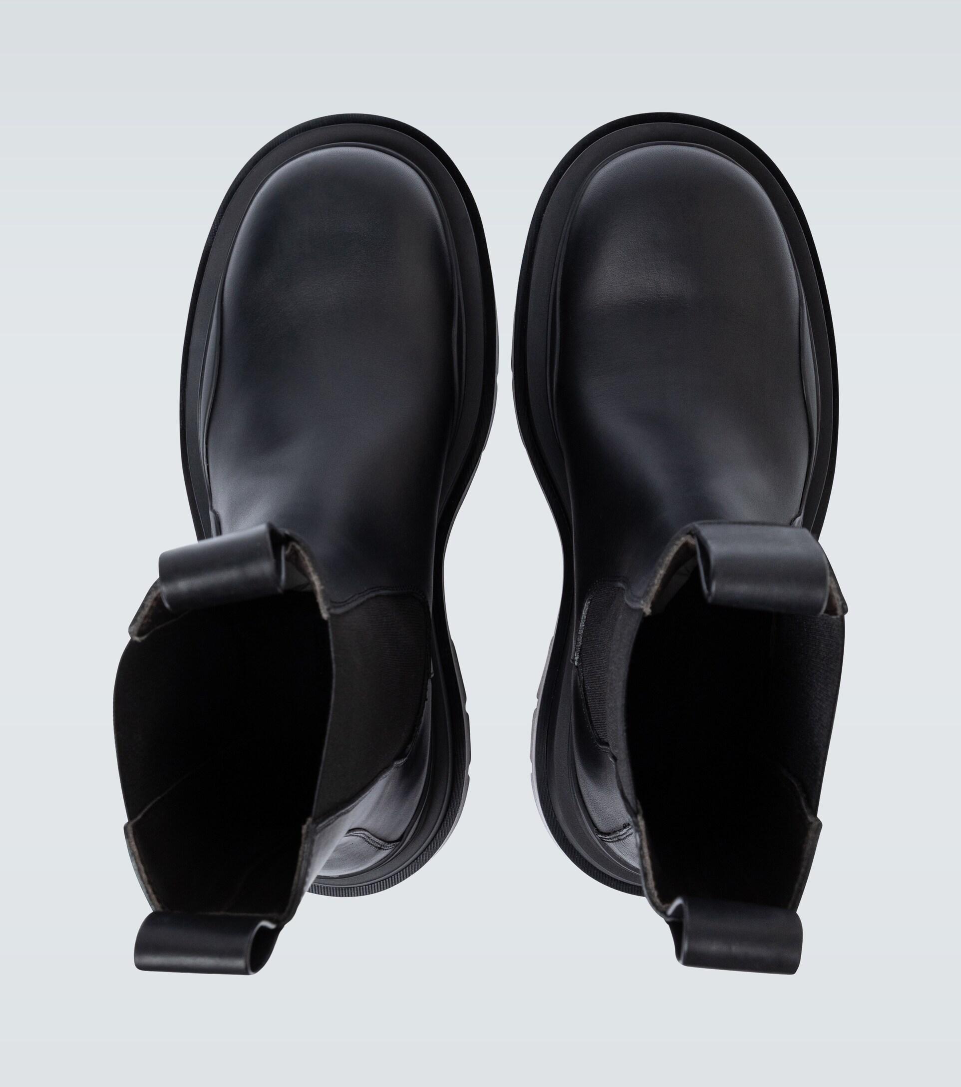 Bottega Veneta Bv Tire Leather Boots in Black for Men | Lyst