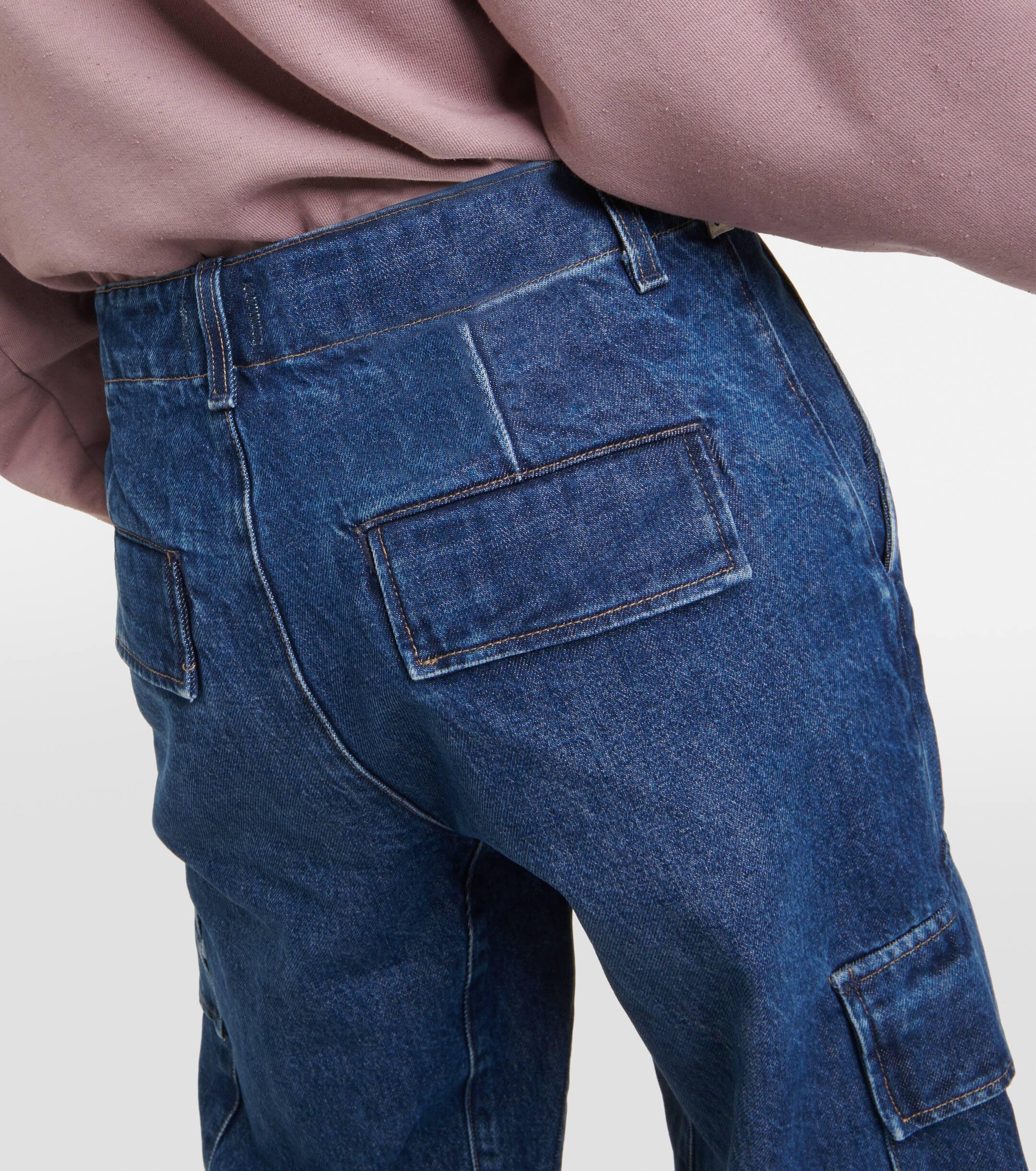 Citizens of Humanity Delena Mid rise Wide leg Cargo Jeans in Blue