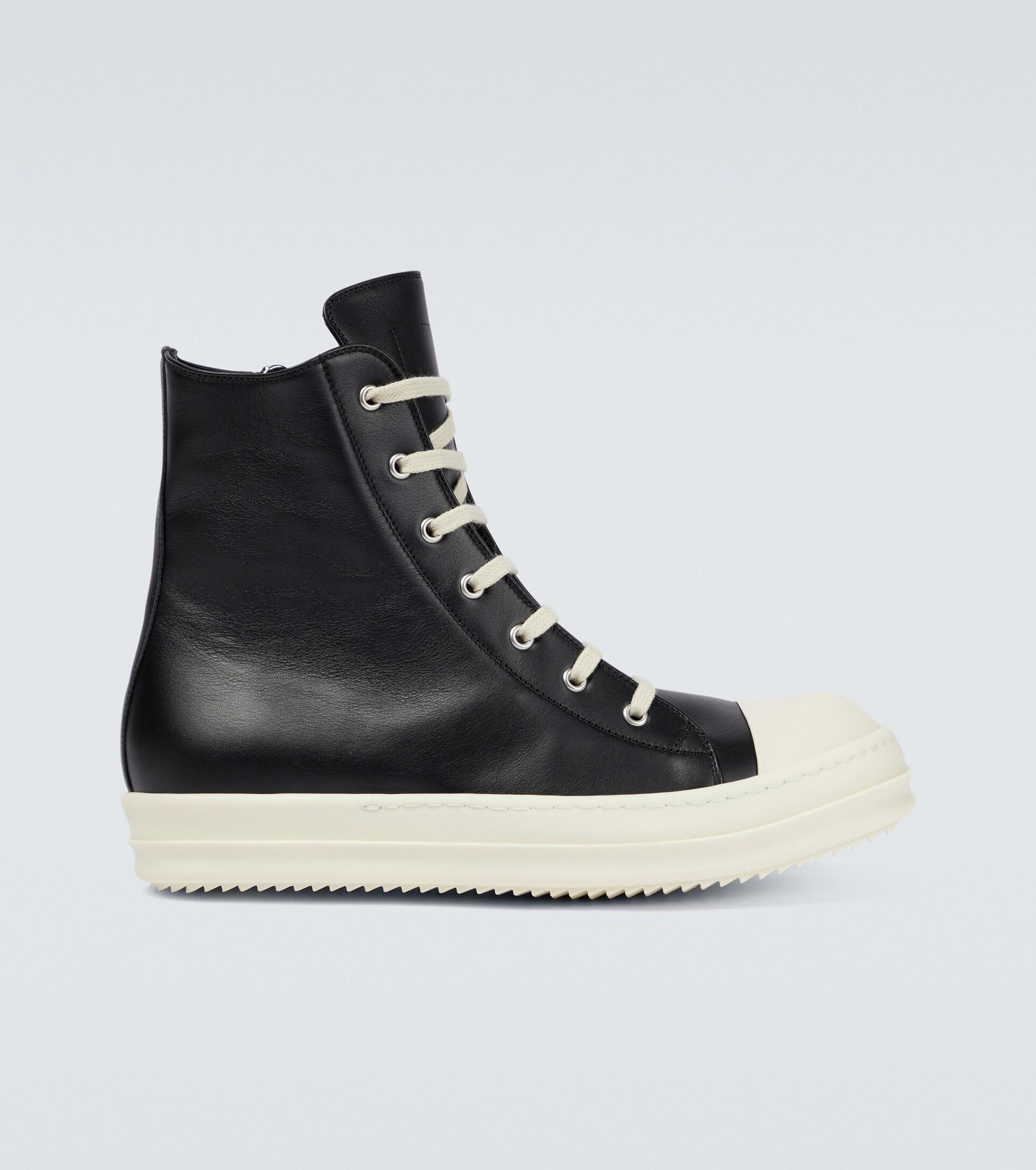 Rick Owens High-top Leather Sneakers in 