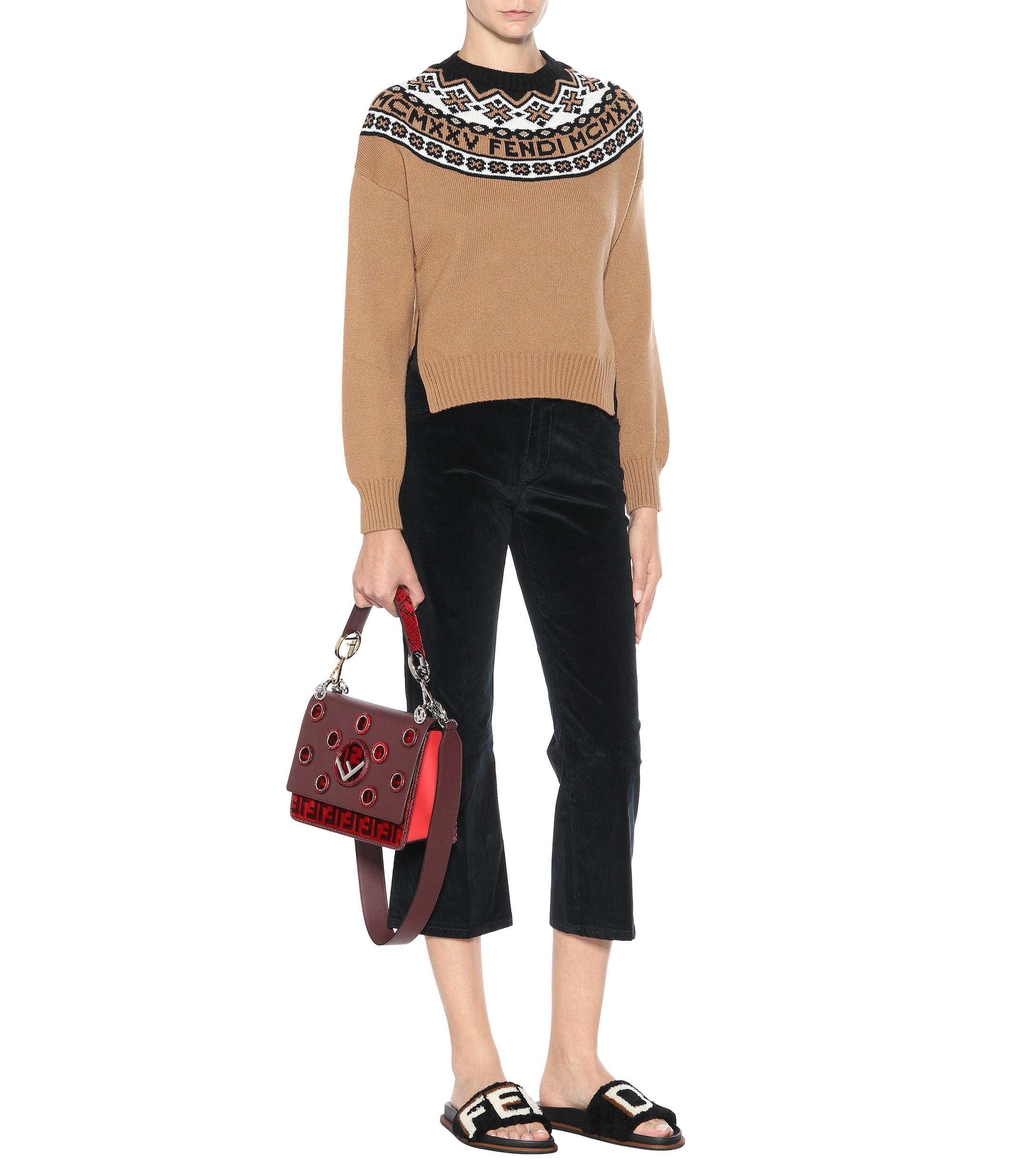 fendi women's fur slides