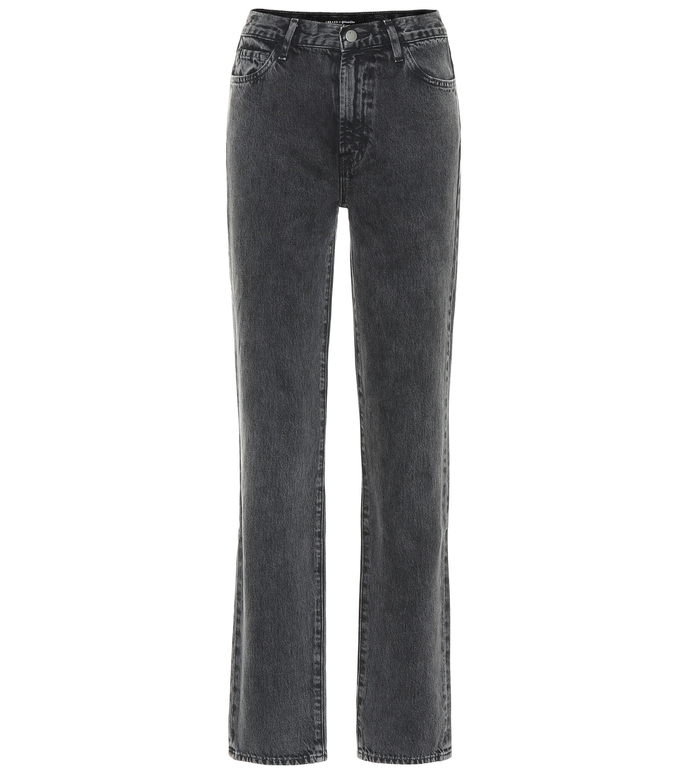 J Brand Denim X Elsa Hosk Sunday Mid-rise Straight Jeans in Black - Lyst