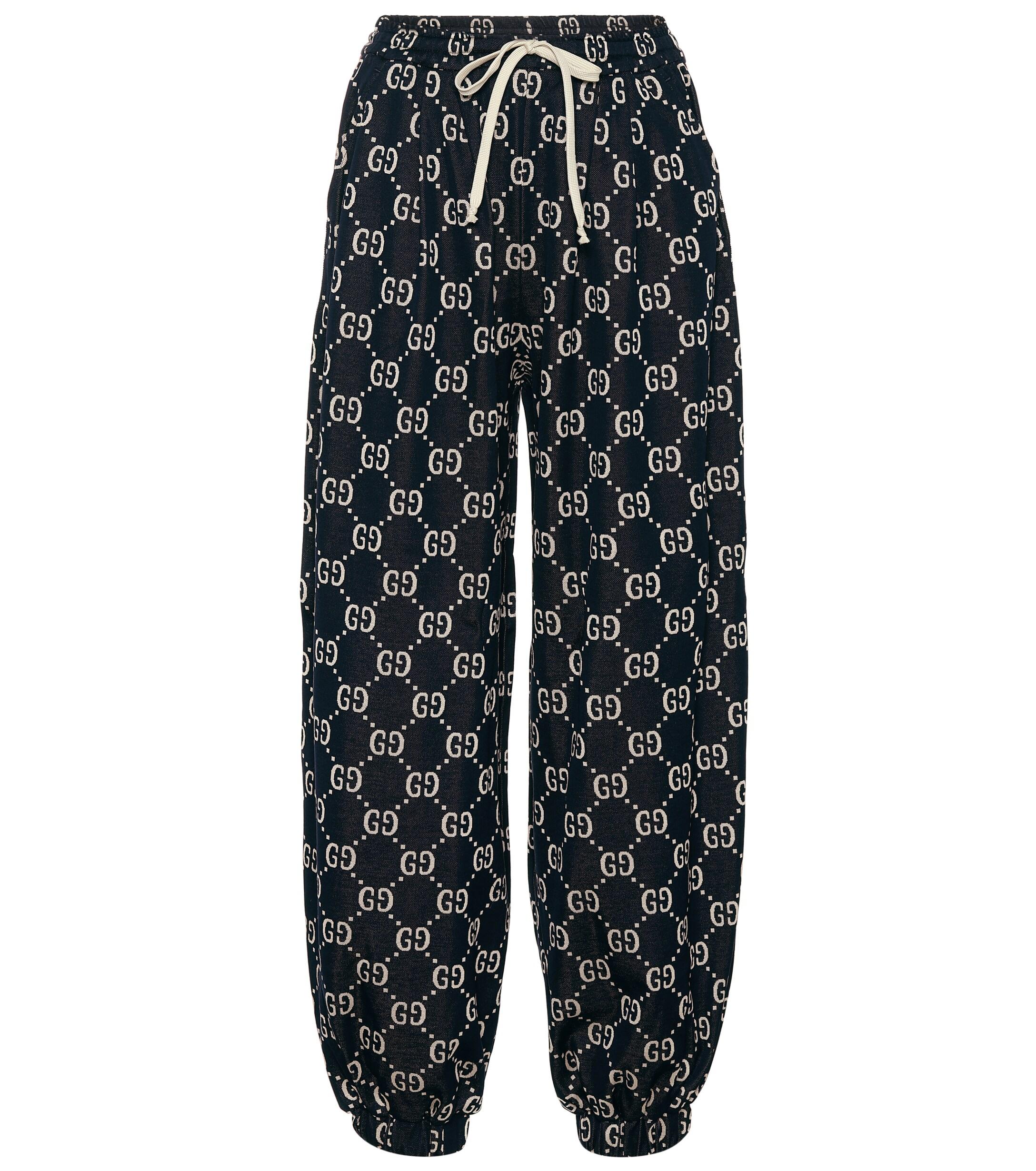 Gucci Cotton Jersey Trackpants in Blue - Lyst