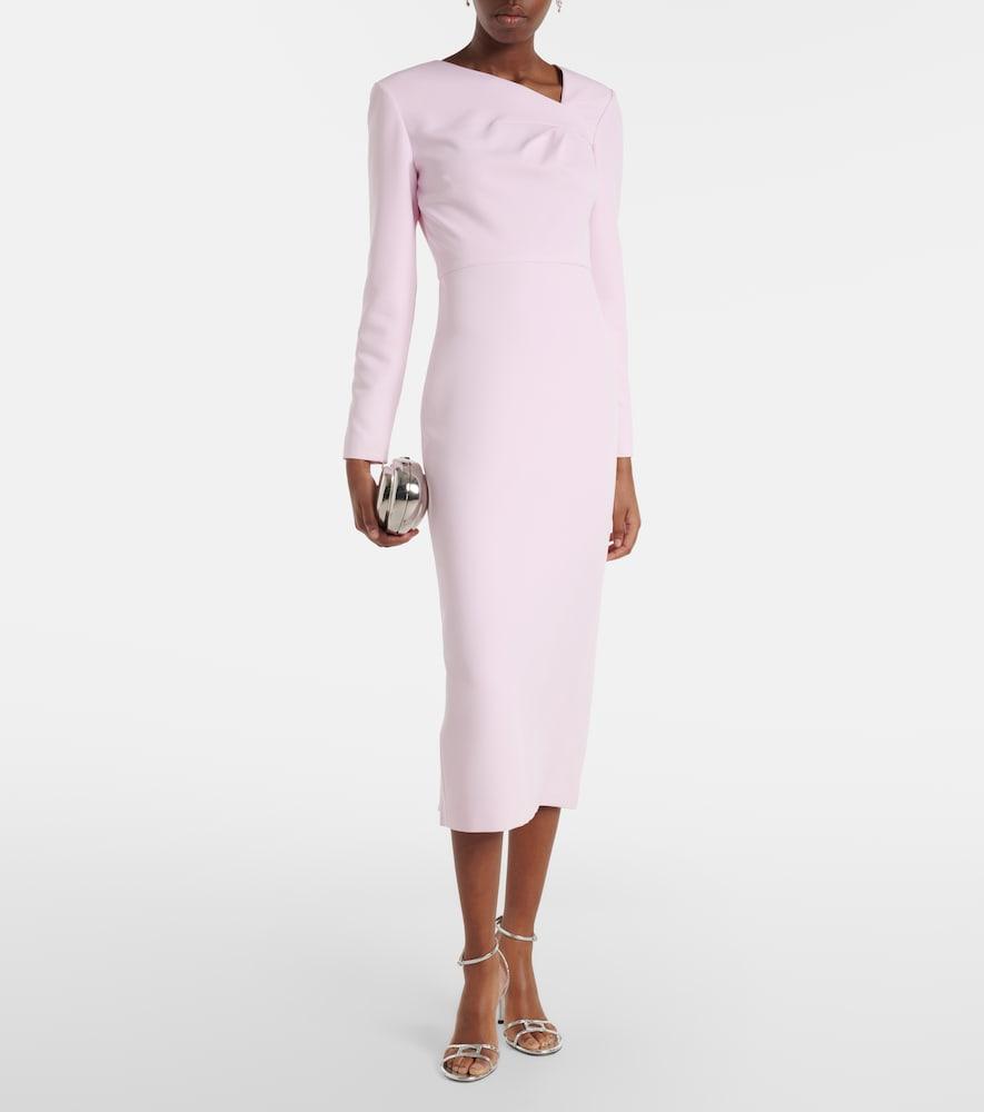 strapless open back dress Pink Short Dress with Belt and 3/4 Sleeves main image 0