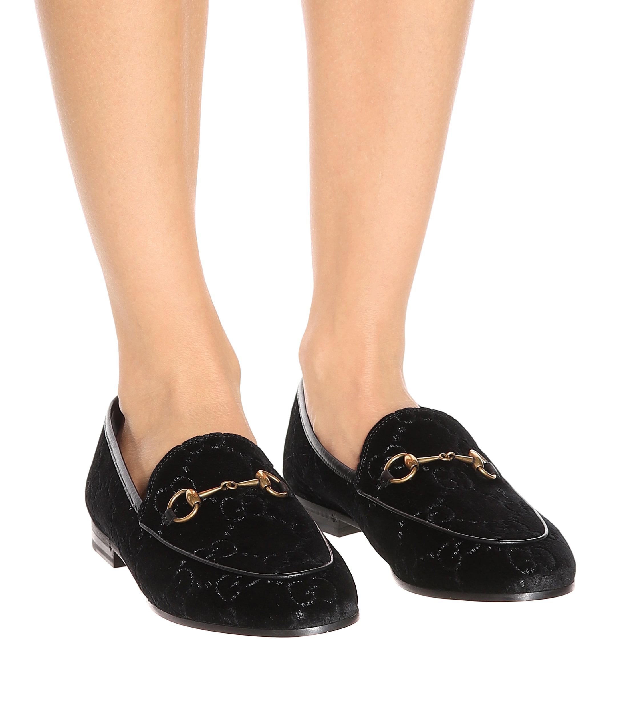 black velvet gucci loafers