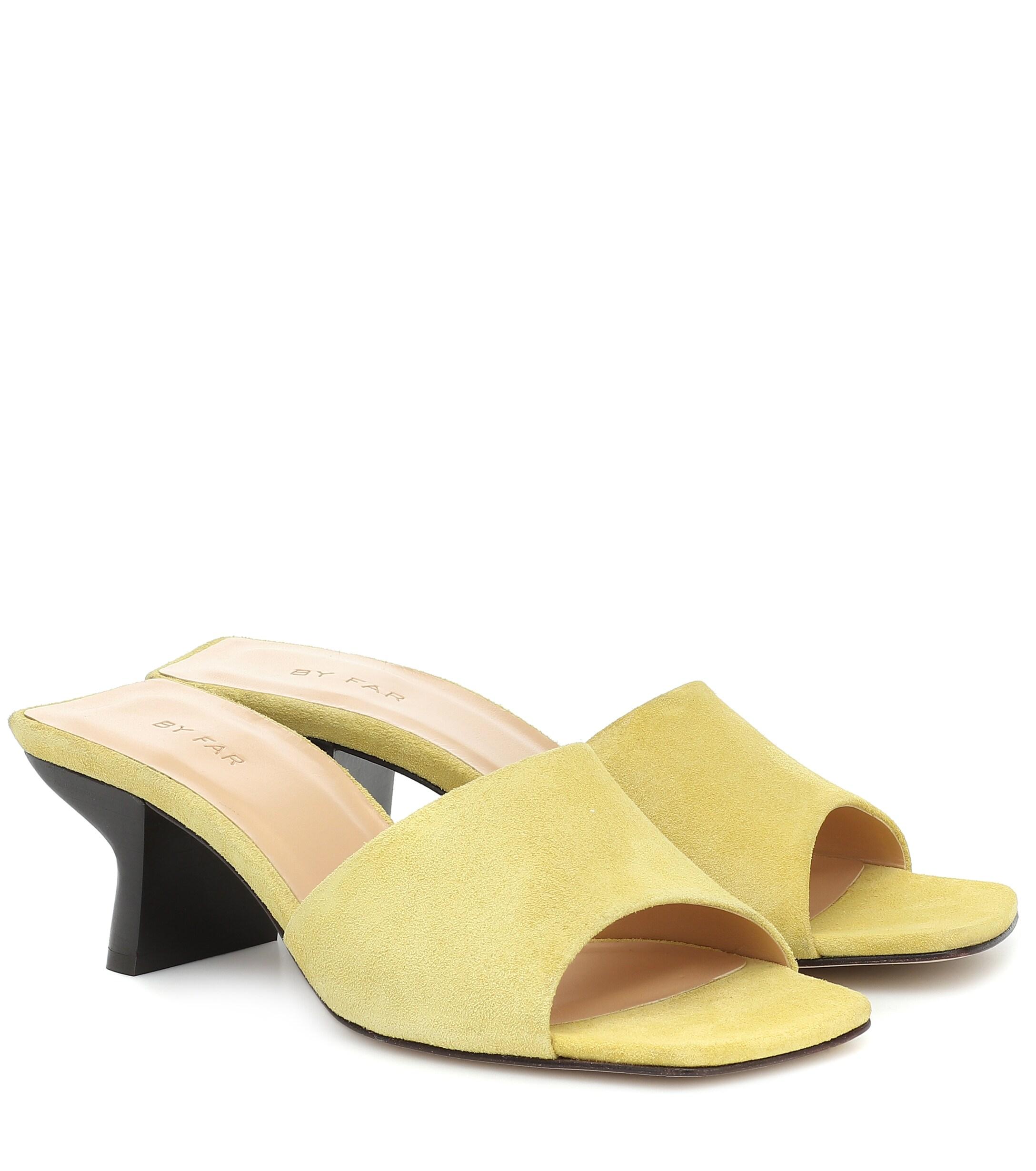 BY FAR Exclusive To Mytheresa – Suede Sandals in Yellow - Lyst
