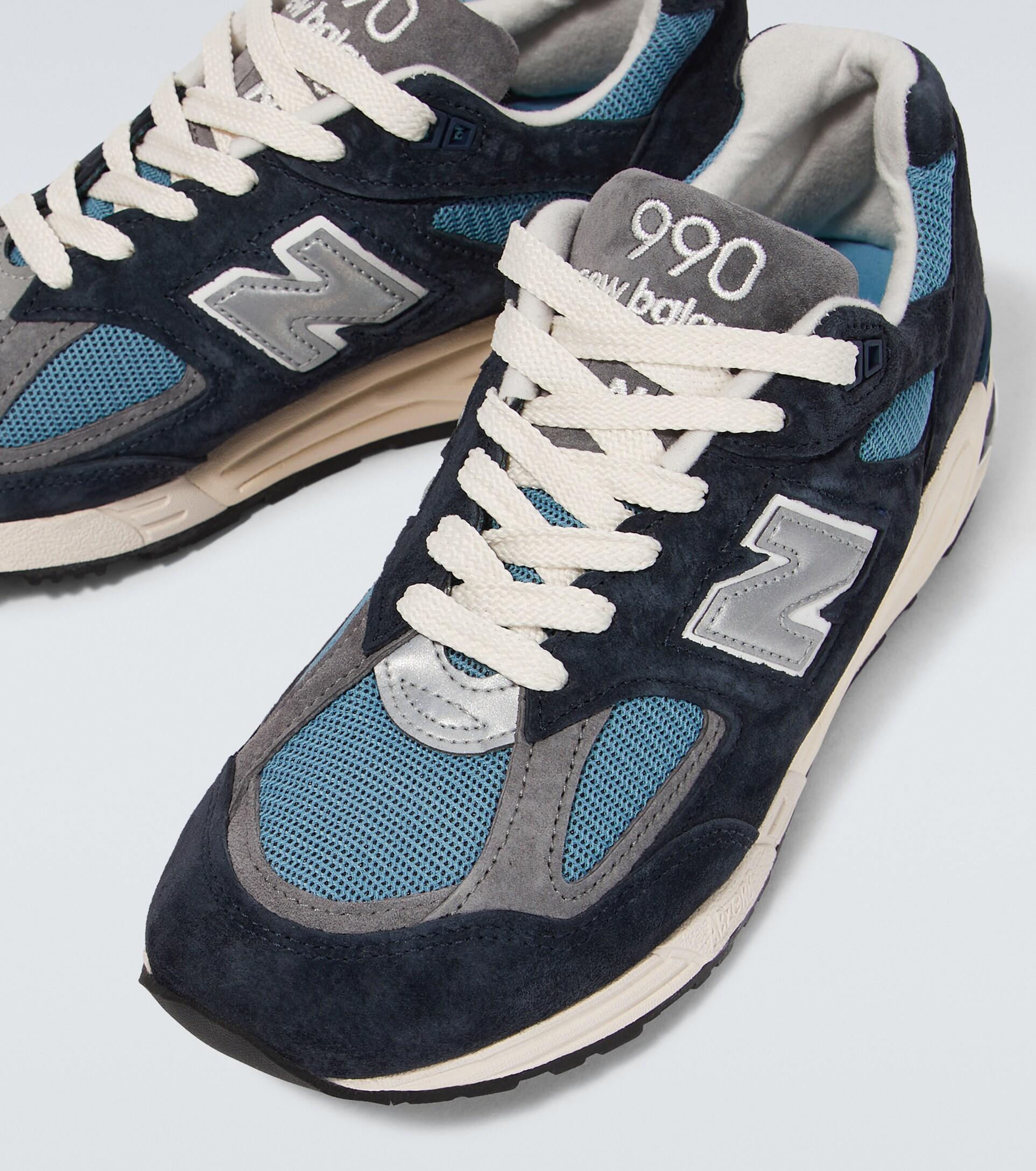 New Balance Made In Usa 990v2 Sneakers in Blue for Men | Lyst