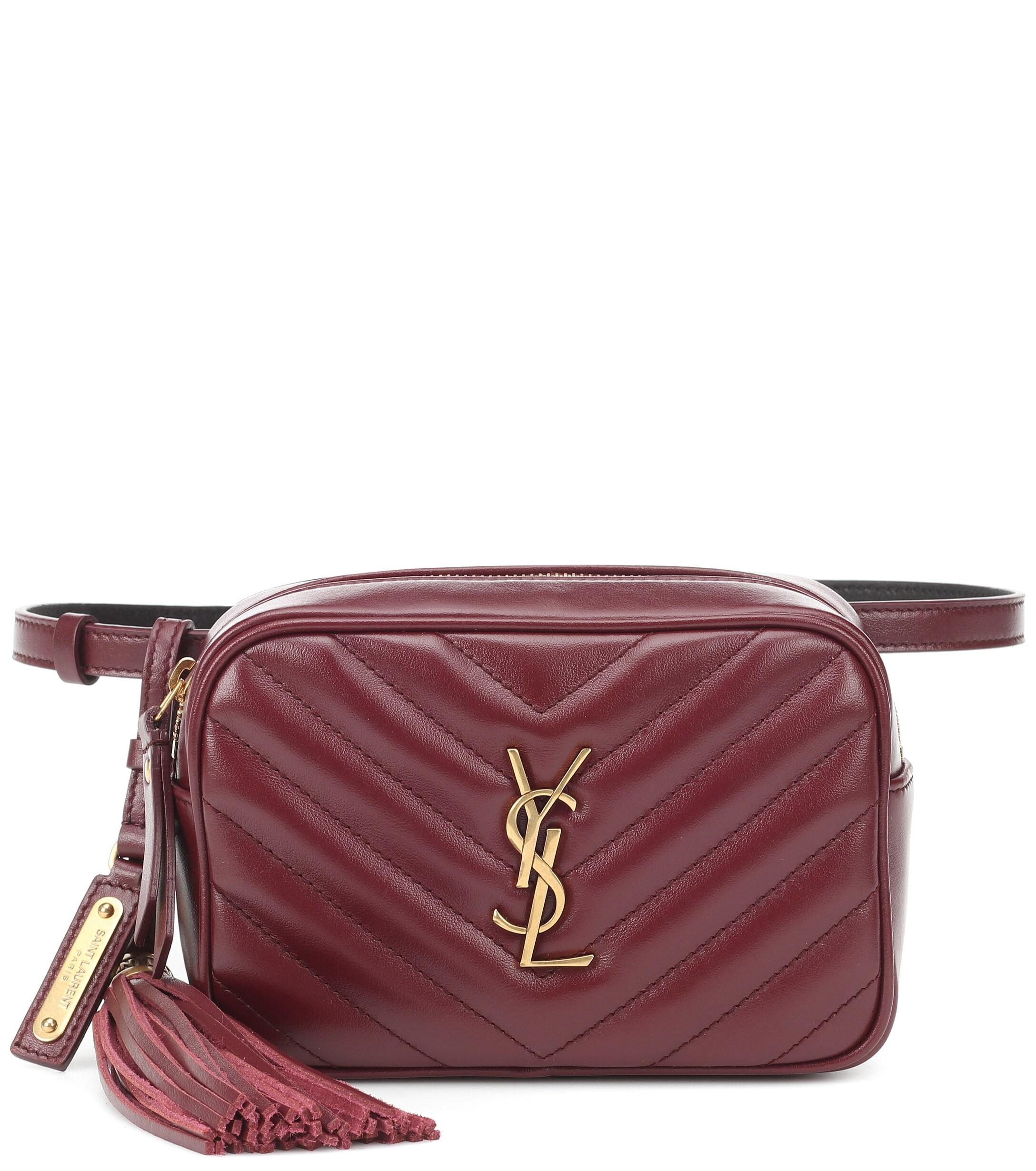 Saint Laurent Lou Leather Belt Bag in Red Lyst