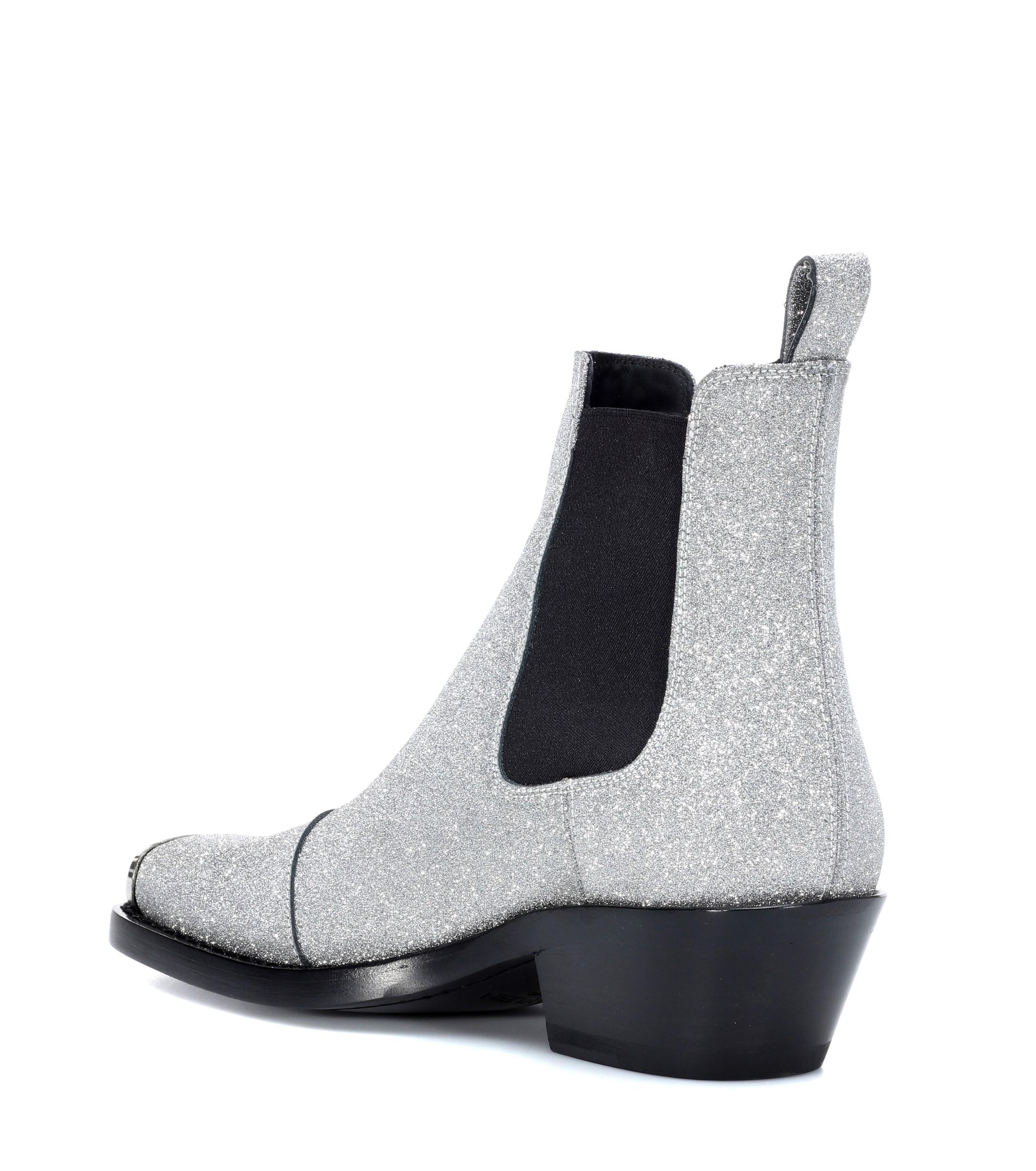 calvin klein 205w39nyc western claire leather ankle boots