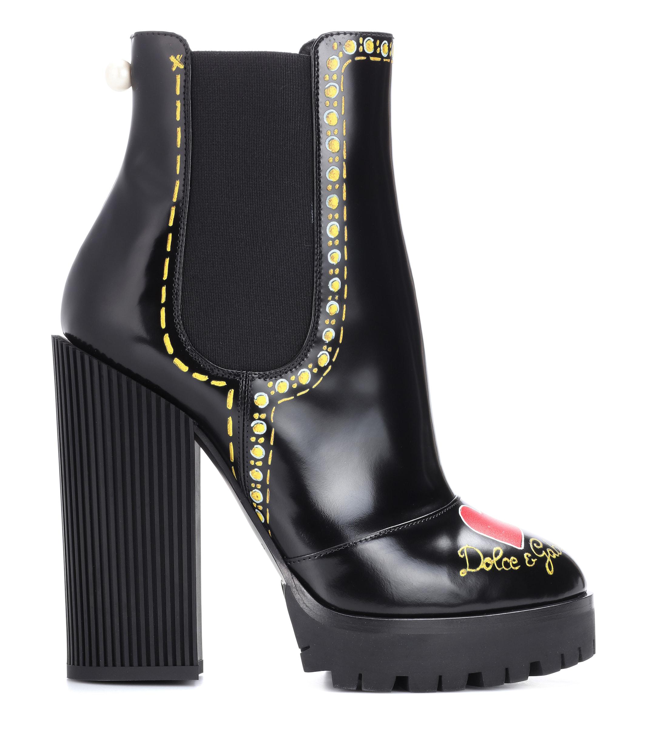dolce & gabbana trekking leather ankle boots