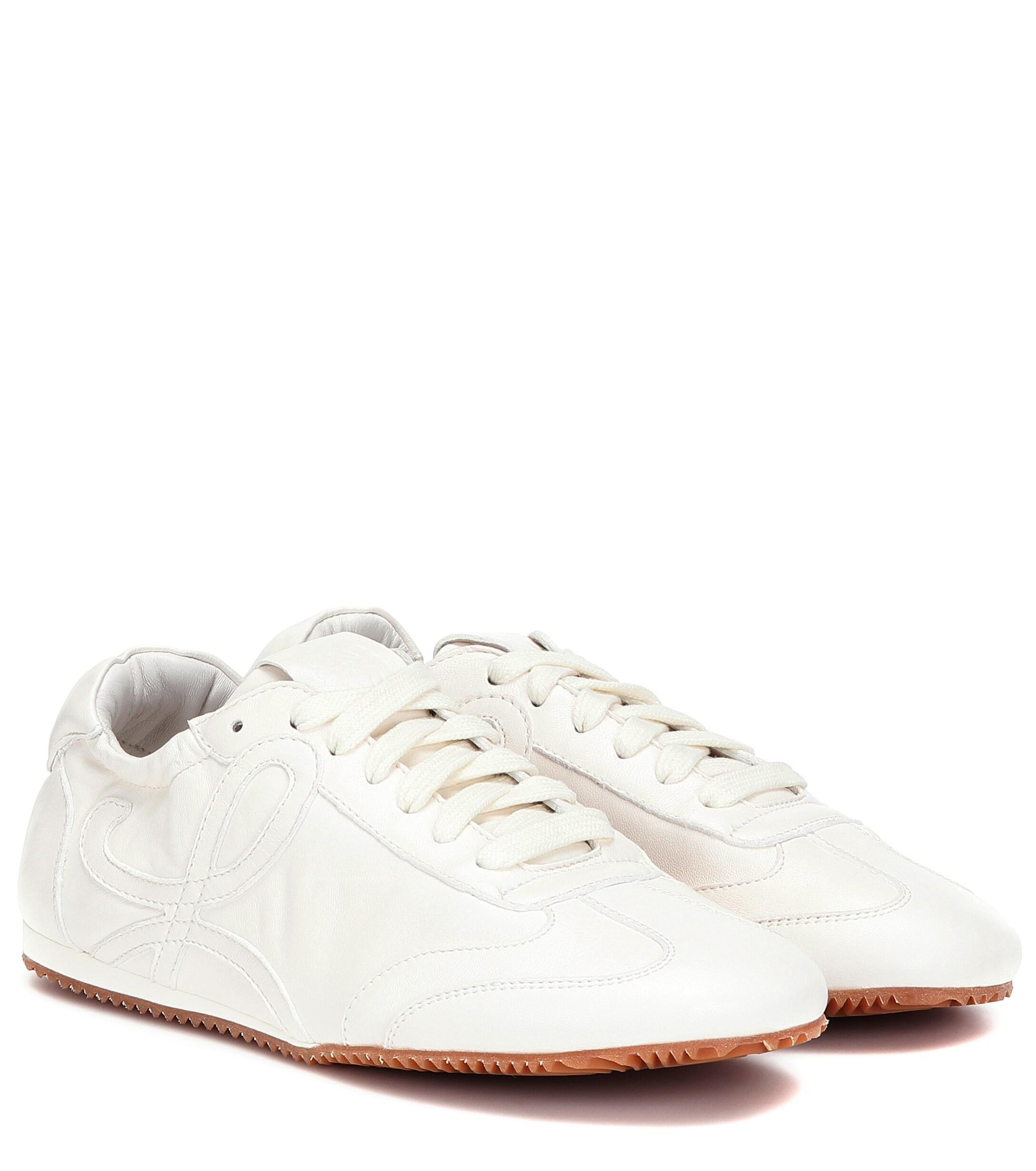 Loewe Ballet Runner Leather Sneakers in White - Lyst
