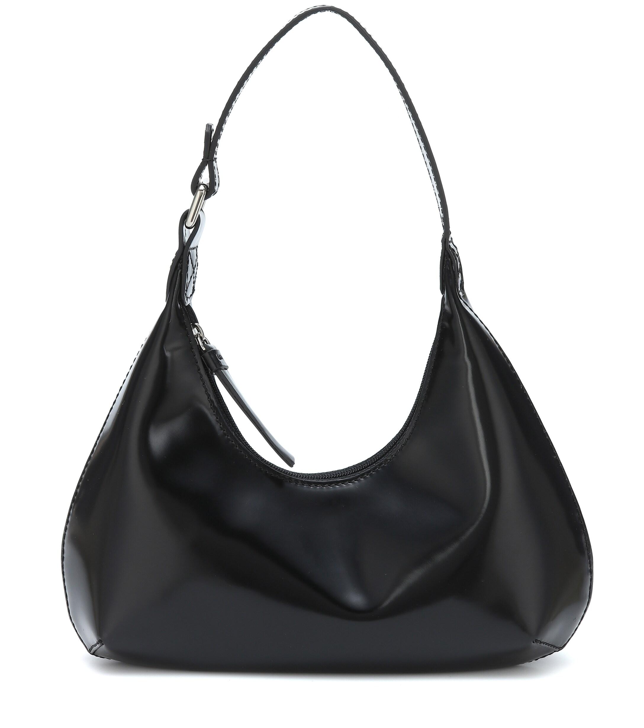 BY FAR Baby Amber Patent Leather Shoulder Bag in Black - Lyst