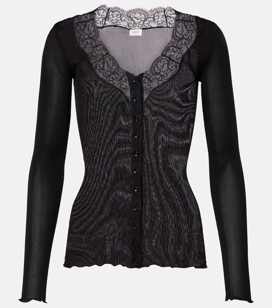 SAINT LAURENT Certified viscose top ショート スリーブ Saint Laurent Reversible T-shirt | Blue | FARFETCH