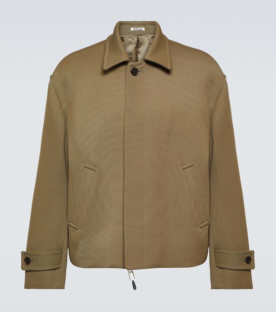 AURALEE Carsey Wool Blouson Jacket in Green for Men | Lyst