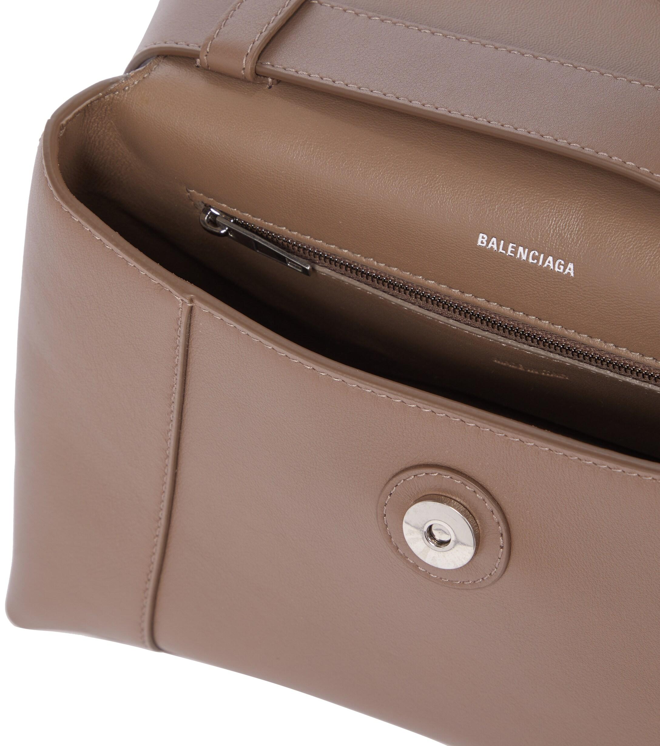 Balenciaga Downtown Small Leather Shoulder Bag in Brown | Lyst