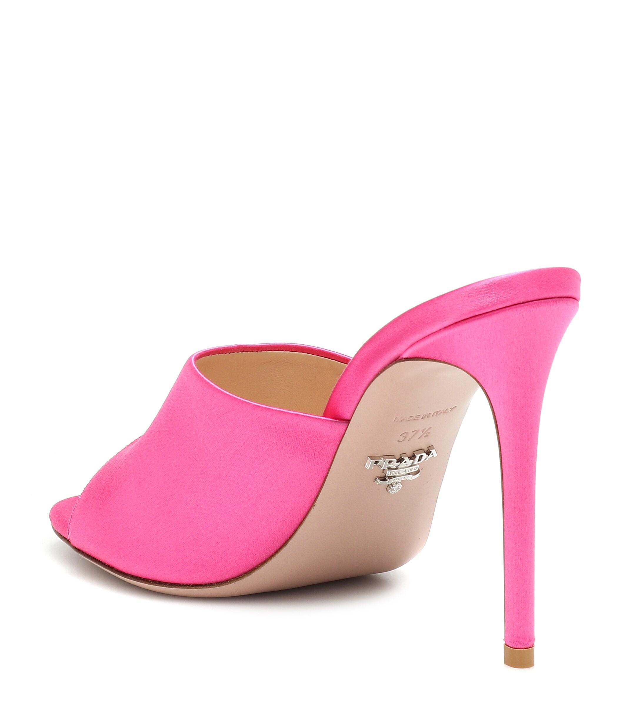 prada pink mules