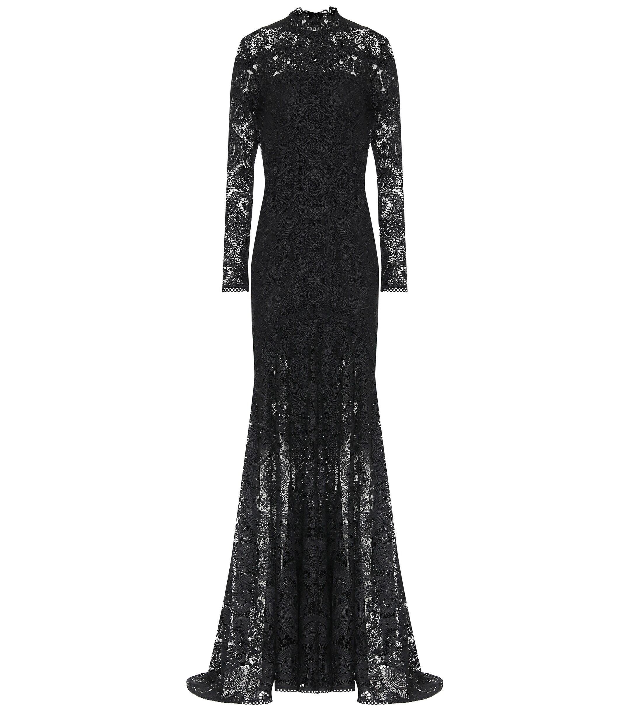Costarellos Lace Gown in Black - Lyst