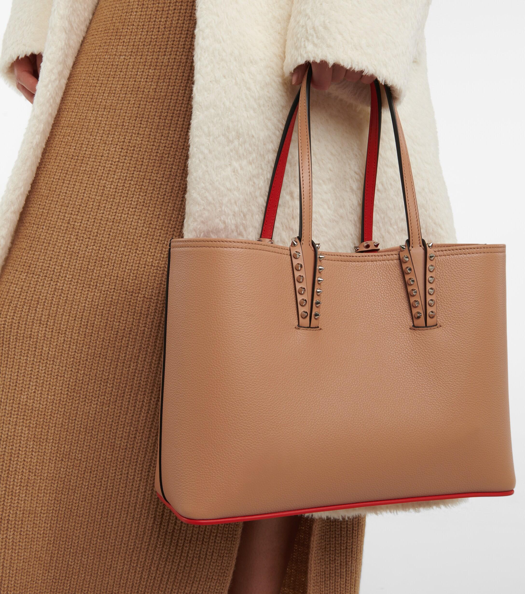 cabata calfskin leather tote christian louboutin