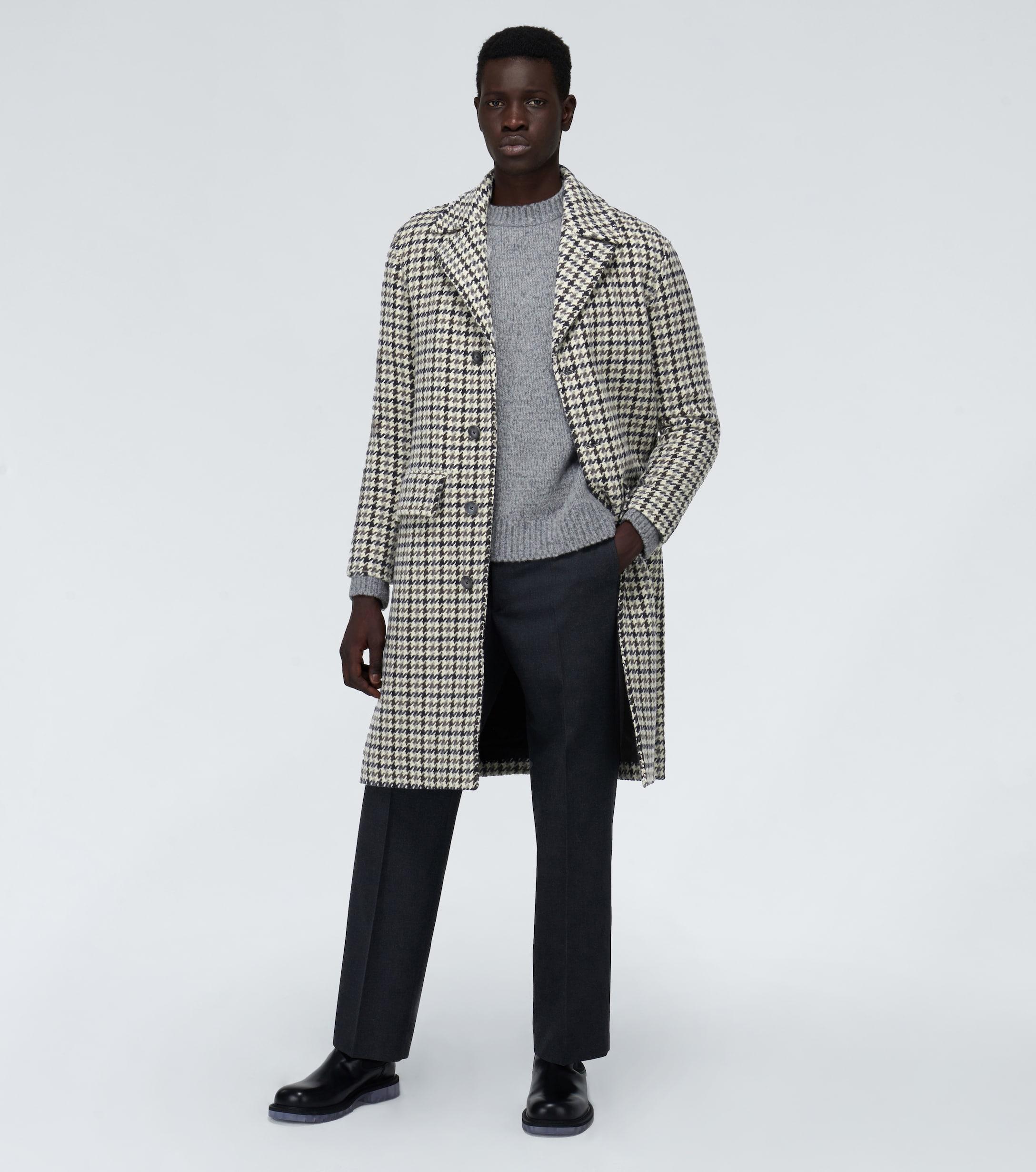 mens houndstooth overcoat