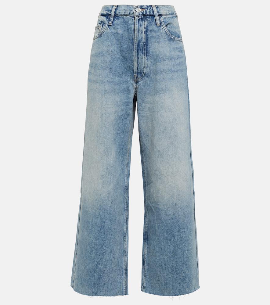 FRAME Le Low Baggy Wide-Leg Jeans in Blue Lyst UK