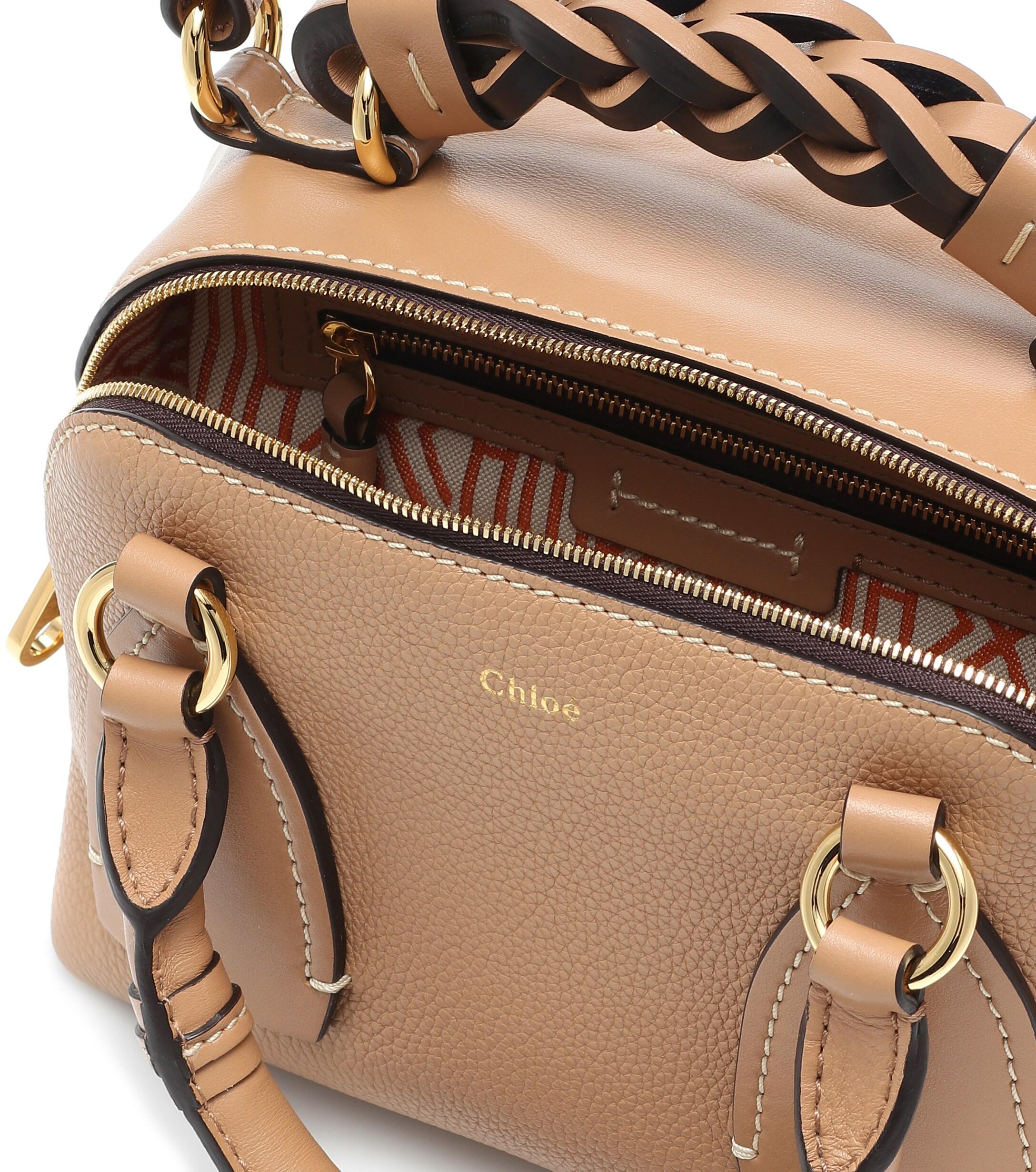 Chloe Daria Shoulder Bag Small Cement Brown Lyst DE