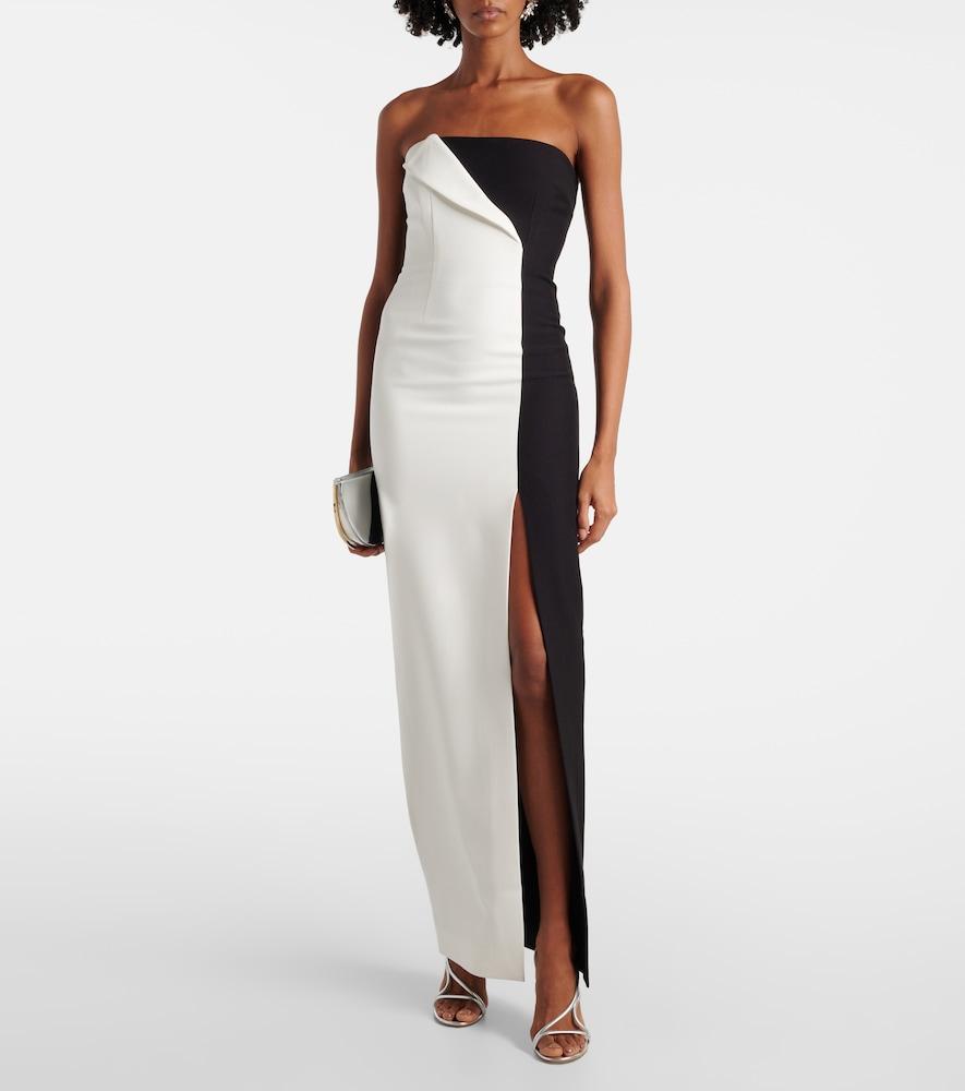 strapless open back dress One Shoulder Monochrome Cocktail Dress Monochrome  Roland Mouret