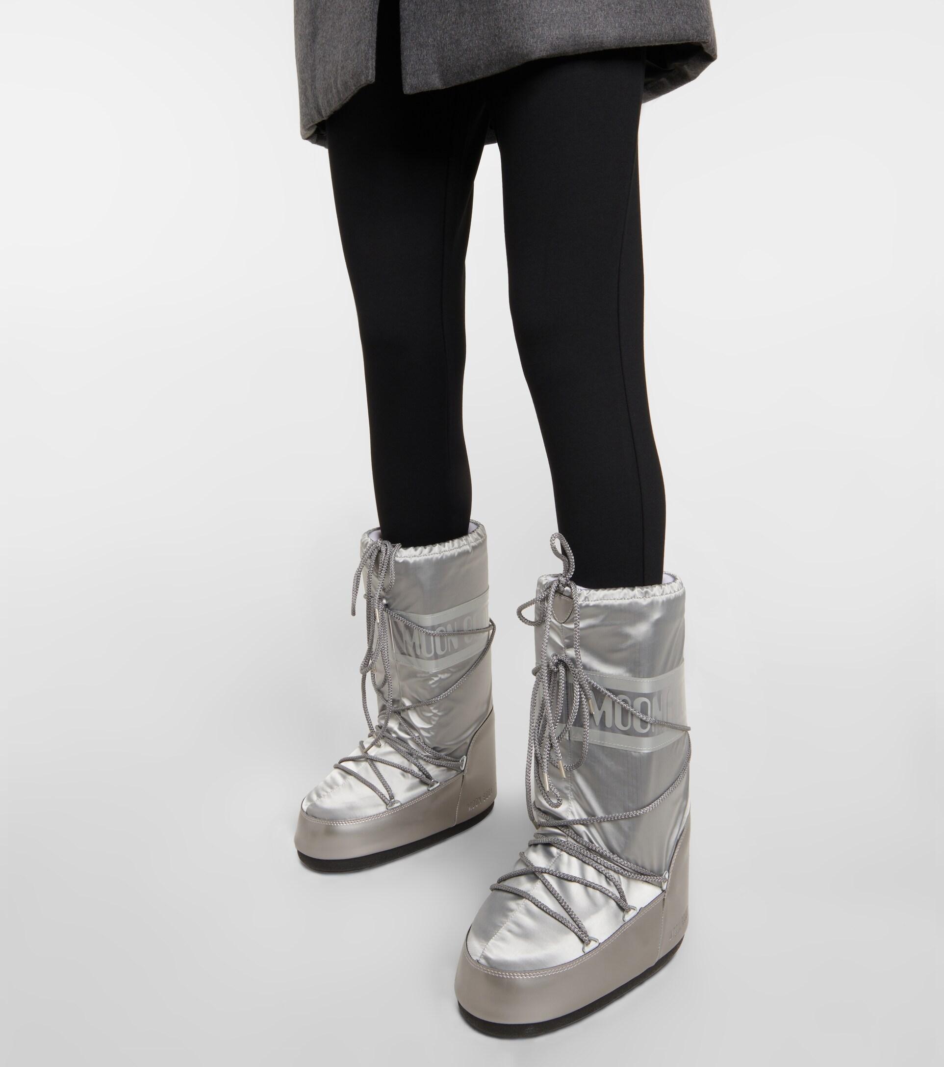 Moon Boot Icon Glance Snow Boots in Gray | Lyst