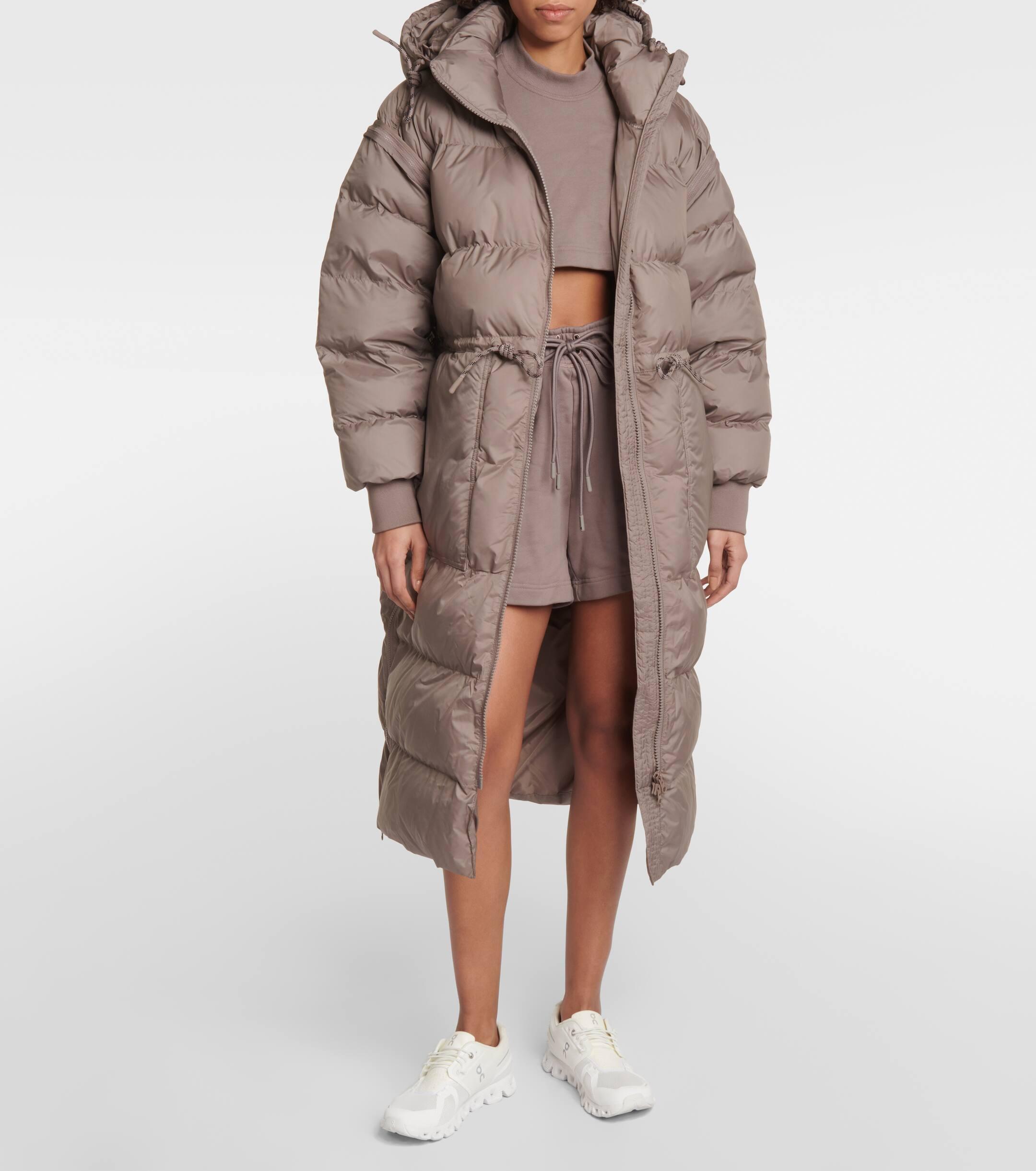 adidas By Stella McCartney Down Coat in Brown | Lyst UK