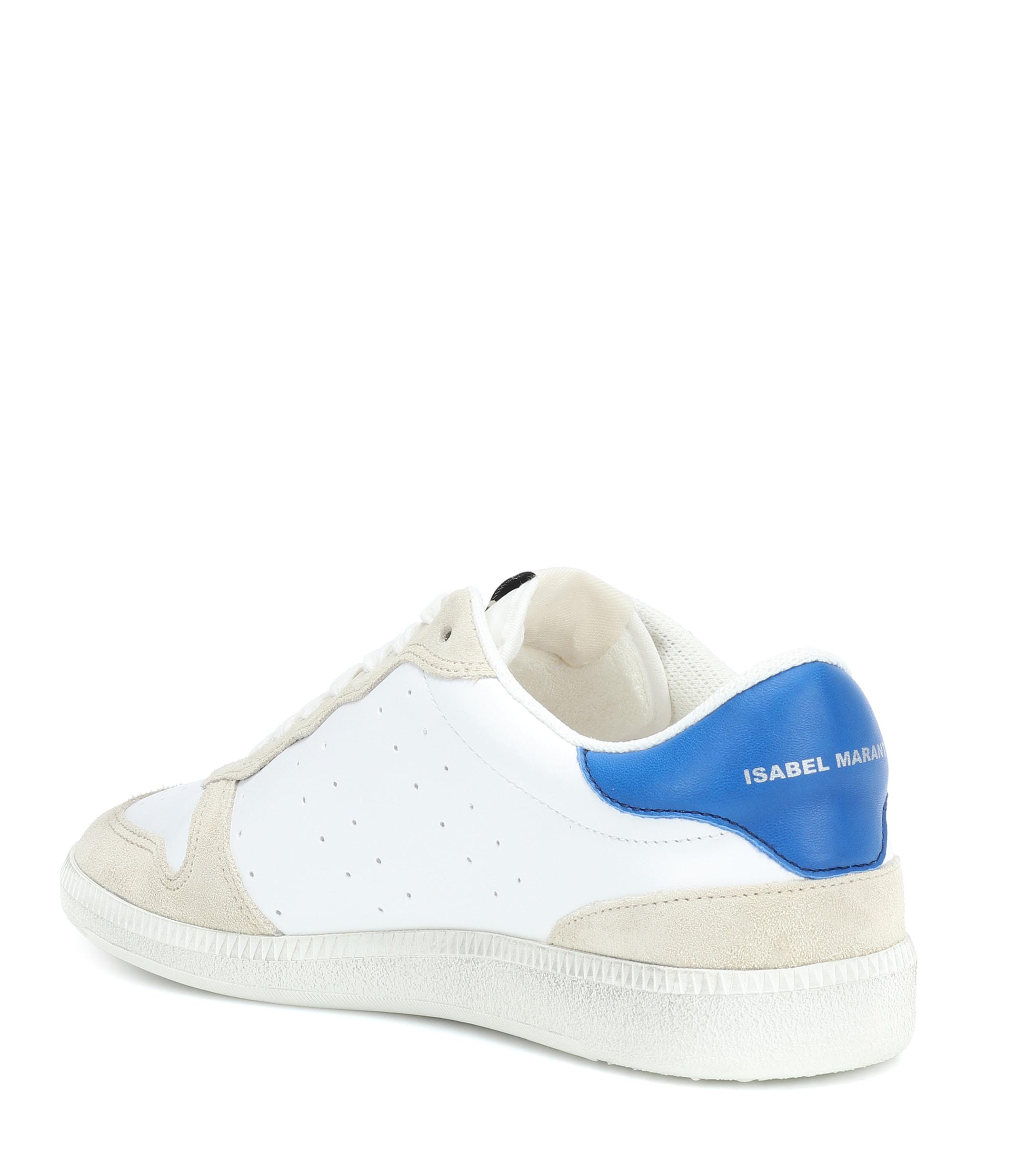 Isabel Marant Bulian Leather And Suede Sneakers in White Lyst UK
