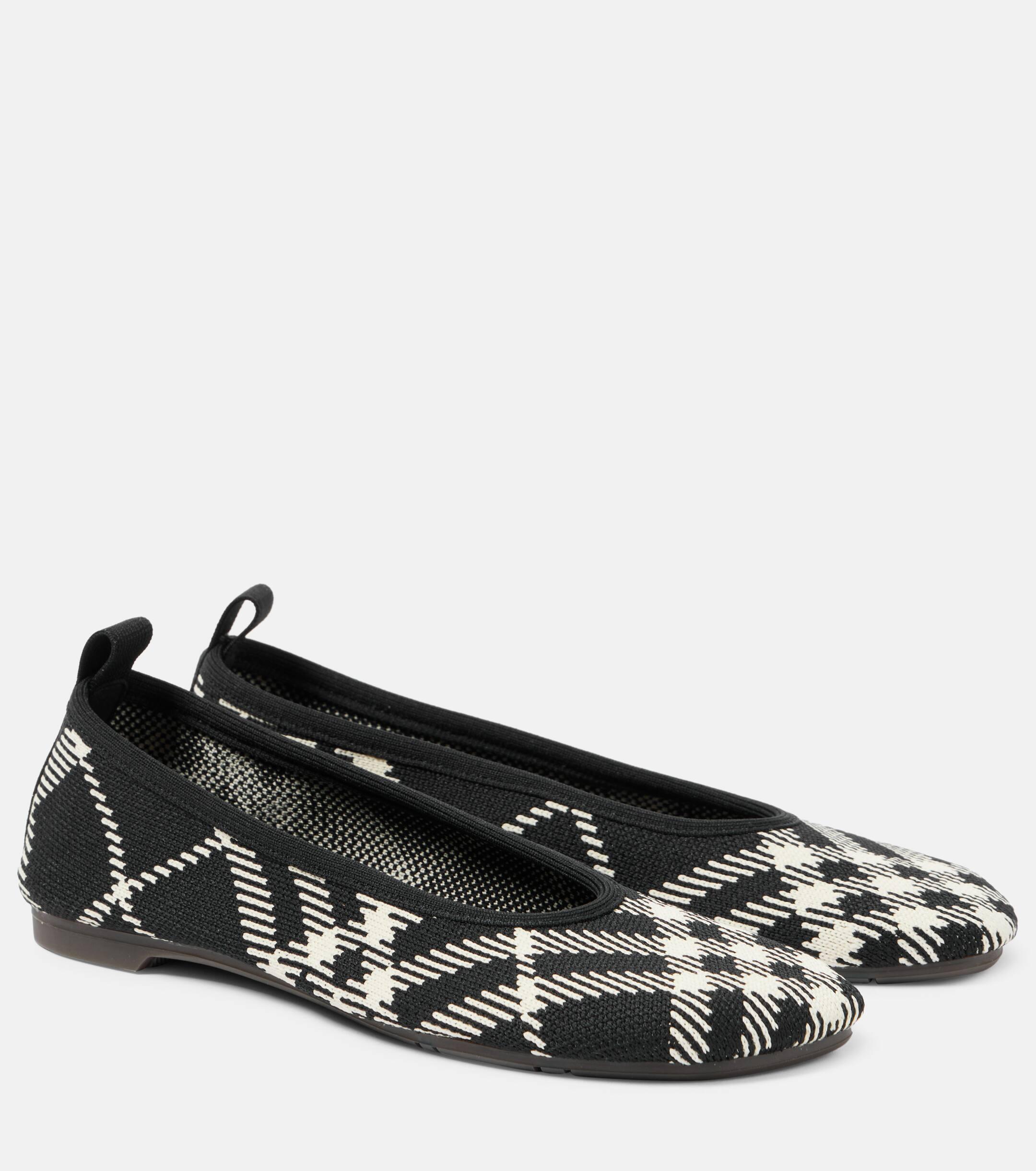 Burberry Leather Ballet Flats in Black Lyst UK