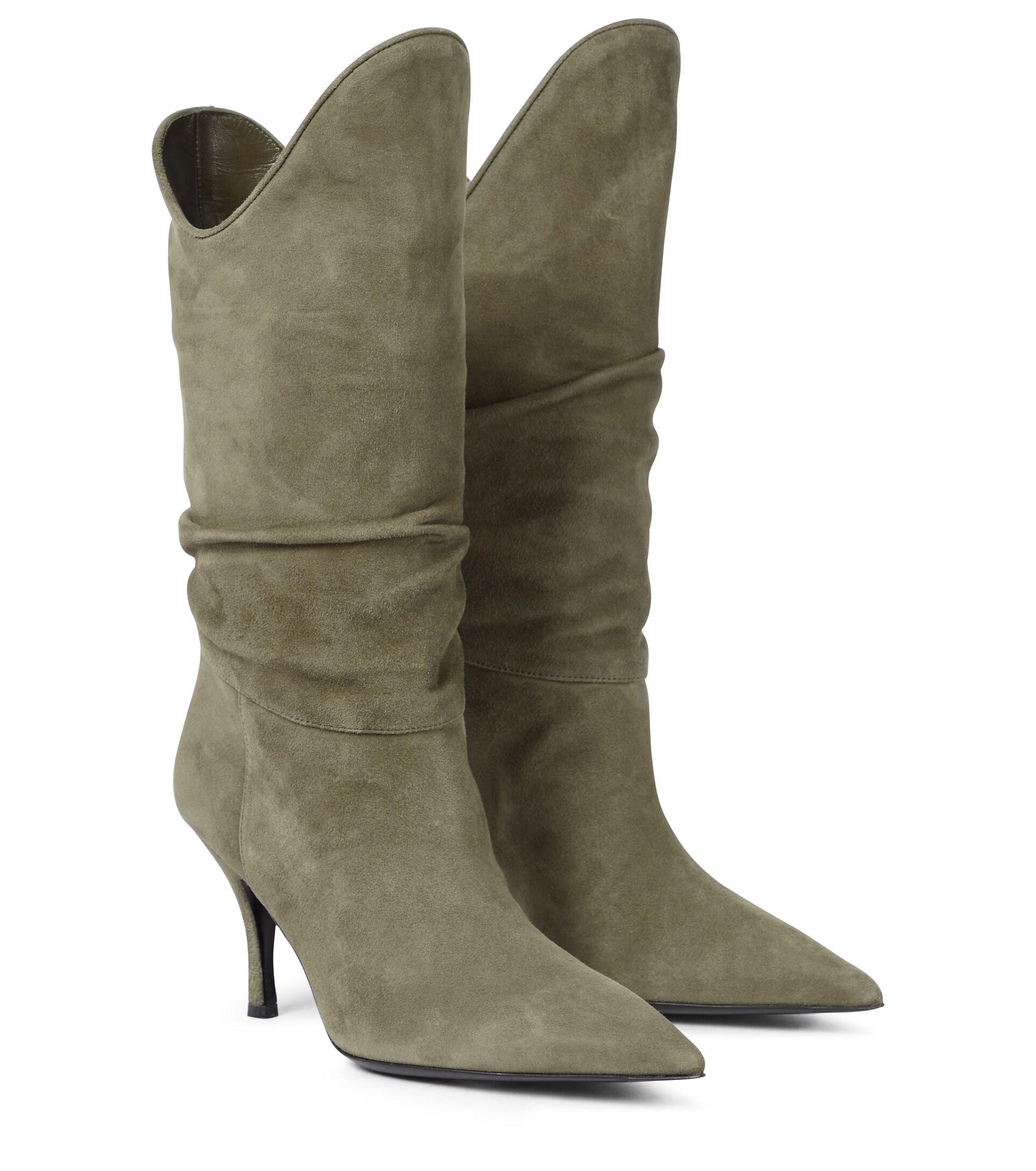 The Attico Venus Suede Boots in 