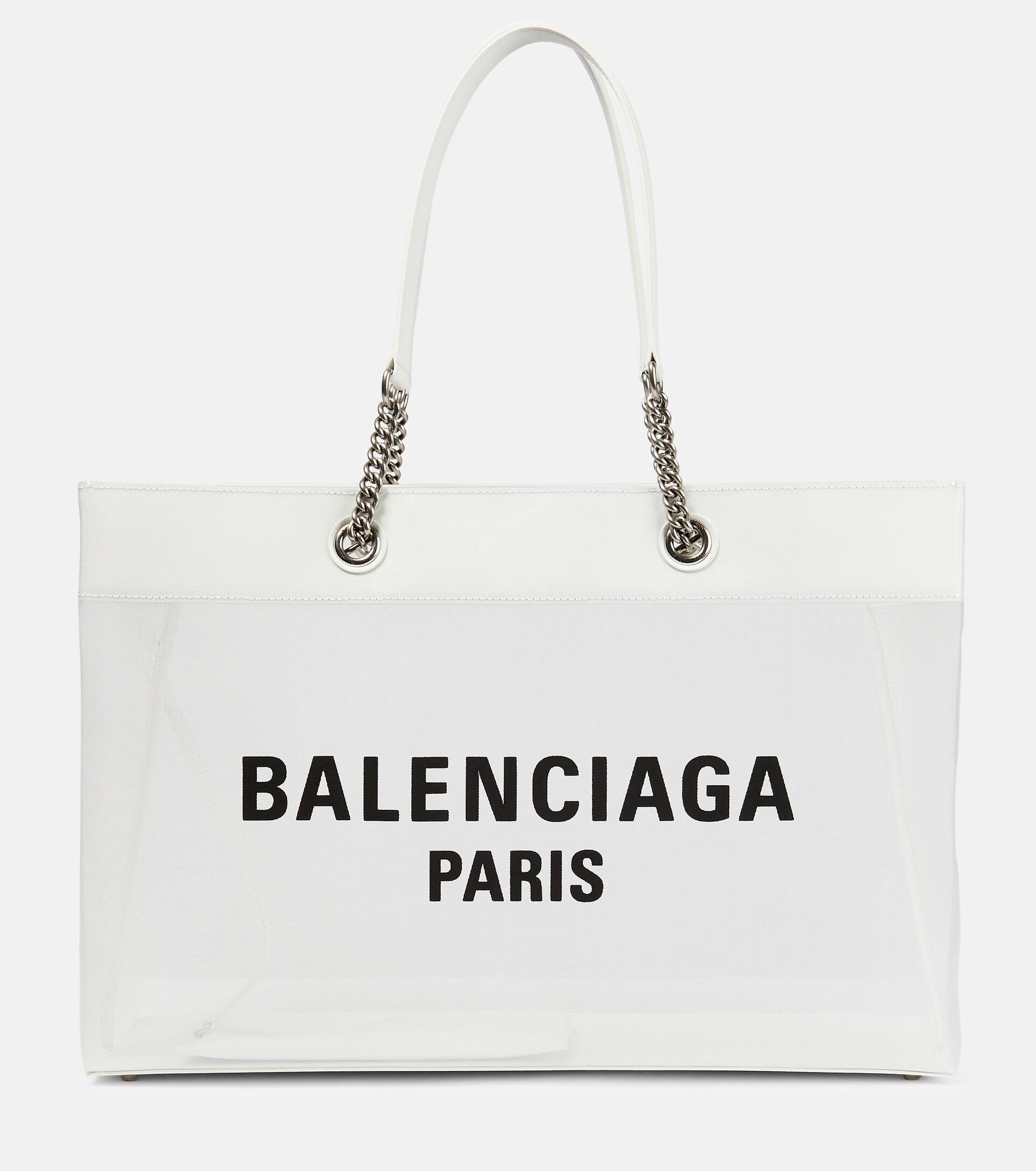 Balenciaga Duty Free Large Mesh Tote Bag in White | Lyst