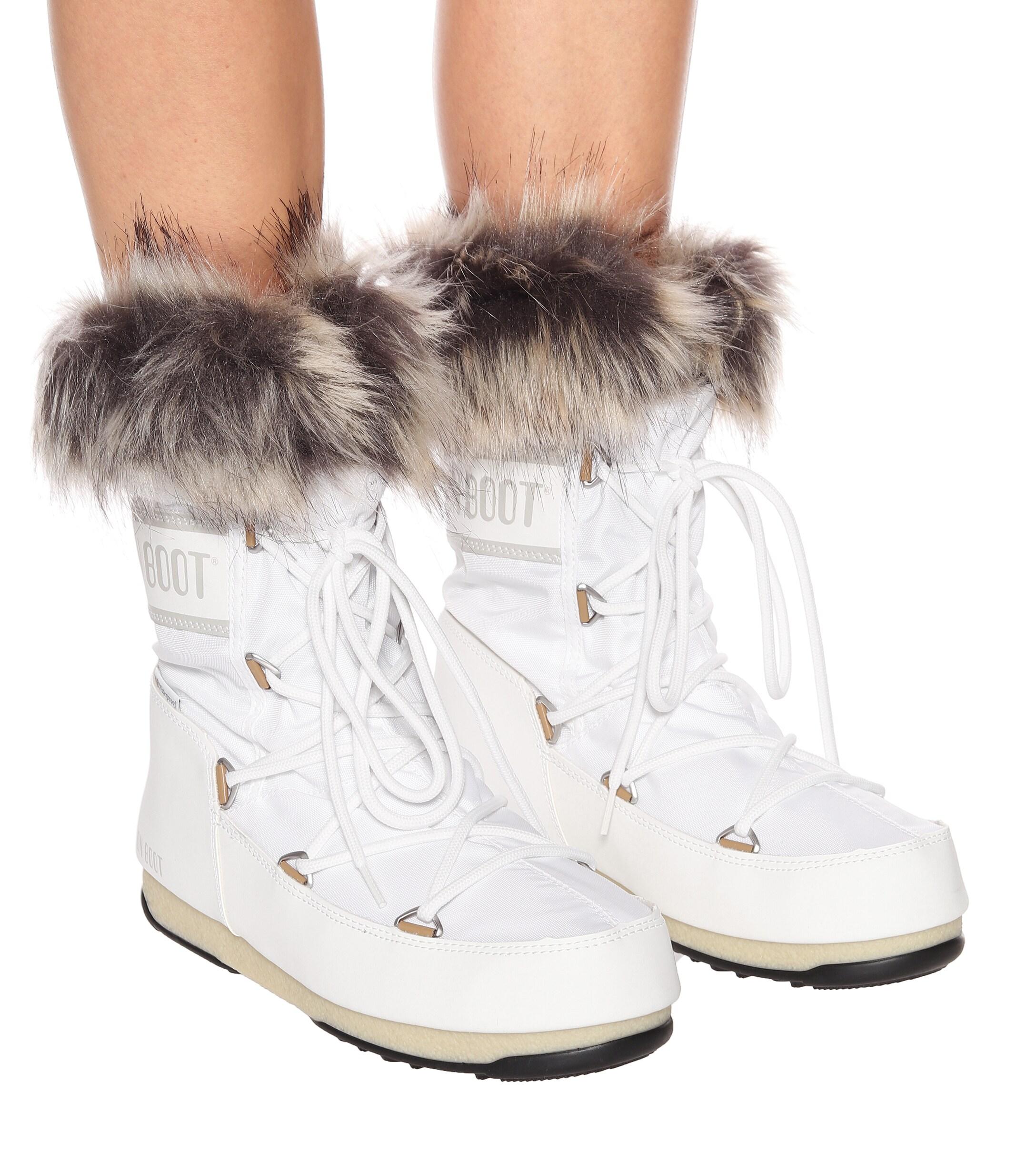 Moon Boot Monaco Low Wp 2 Snow Boots in White | Lyst