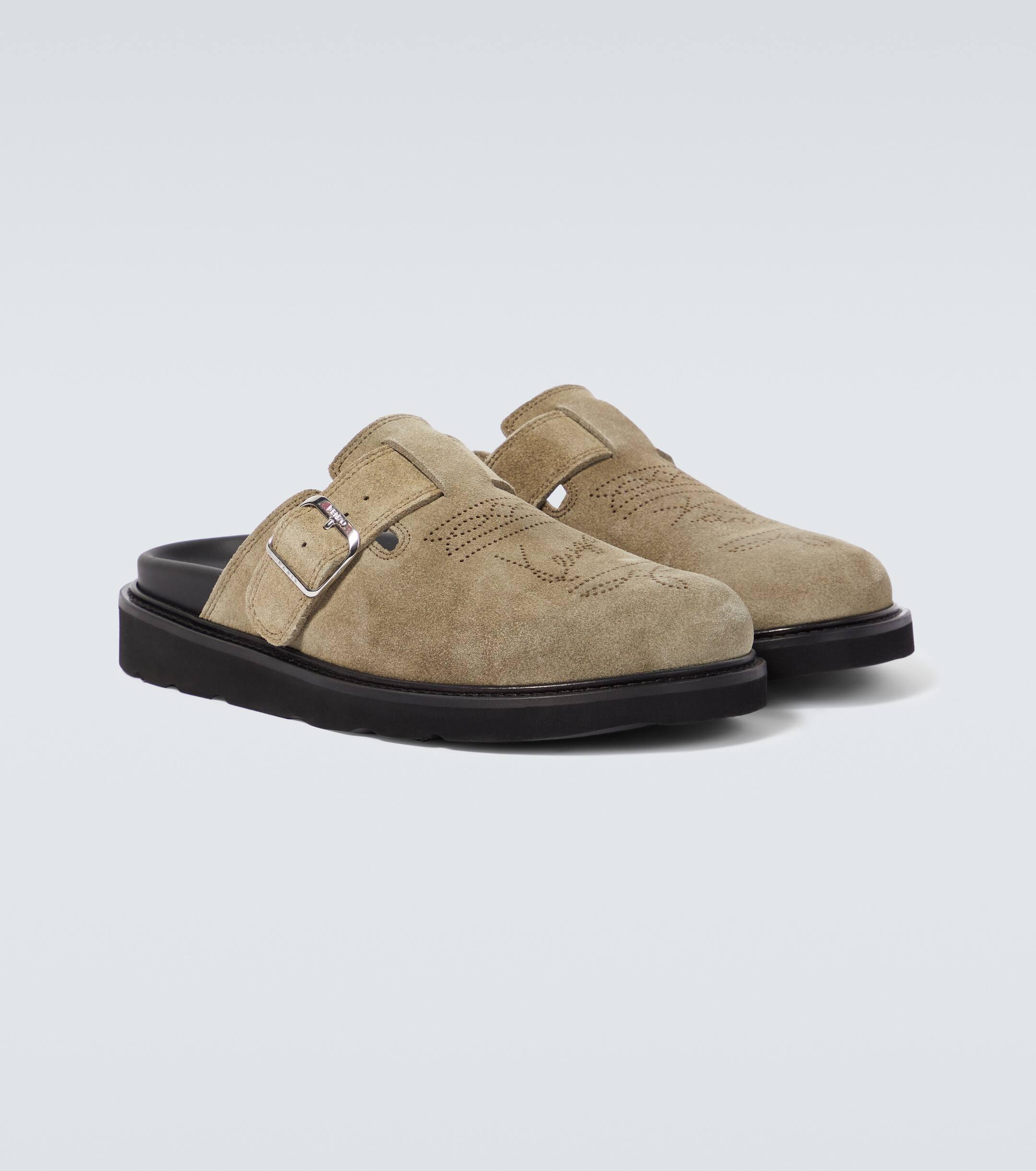 KENZO Matto Suede Clogs in Natural for Men Lyst UK