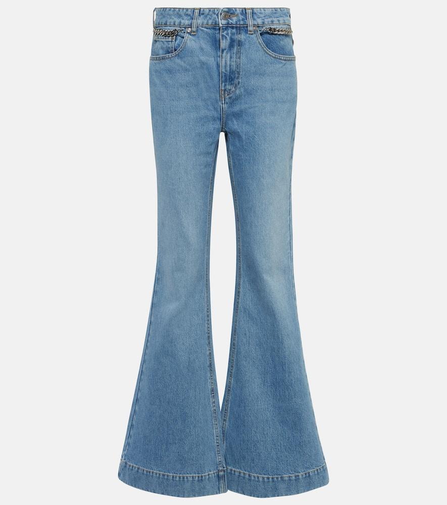 関税.送料込STELLA MCCARTNEY クロップドフレアデニムパンツ 楽天市場】ステラマッカートニー デニム ジーンズ ボトムス ロゴ