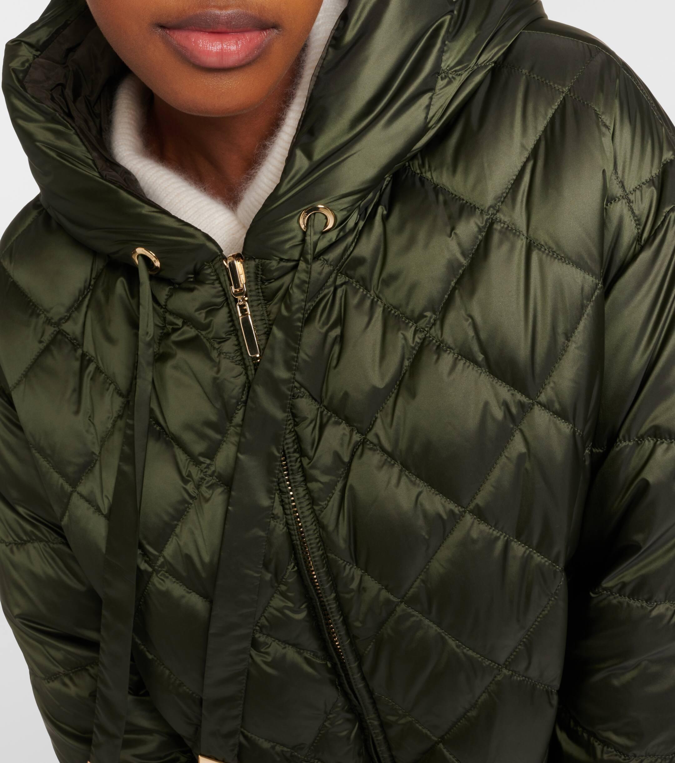 Max Mara The Cube Quilted Down Jacket in Green | Lyst UK
