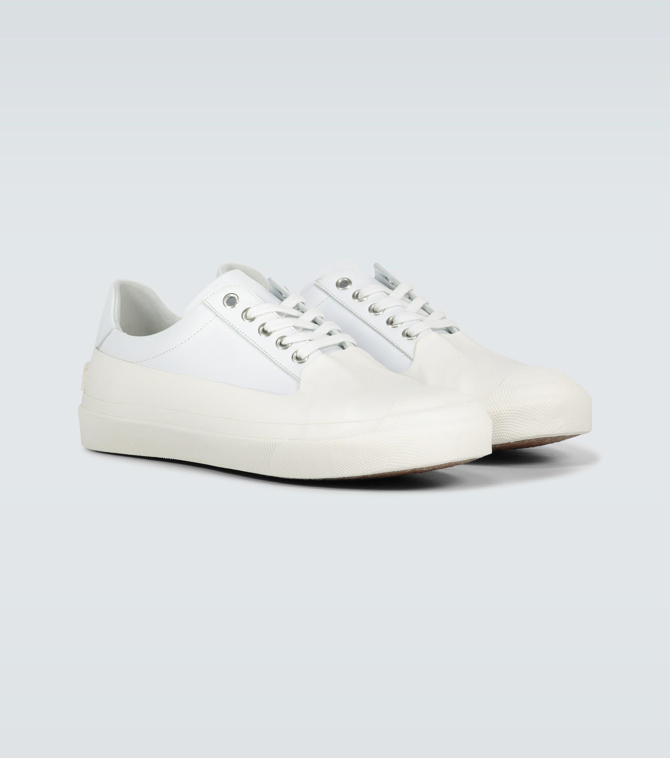 Dries Van Noten Leather And Rubber Toe Sneakers in White for Men - Lyst