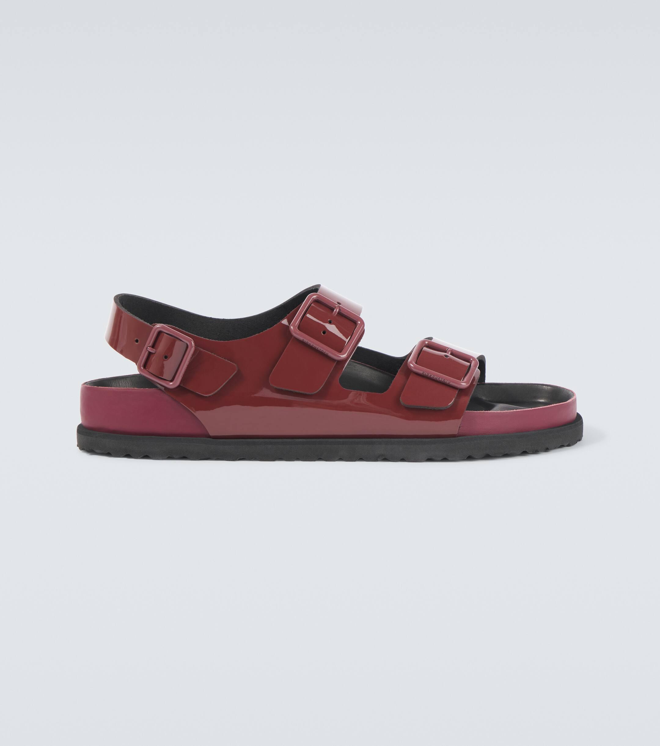 Birkenstock Patent Leather Sandals in Red for Men Lyst UK